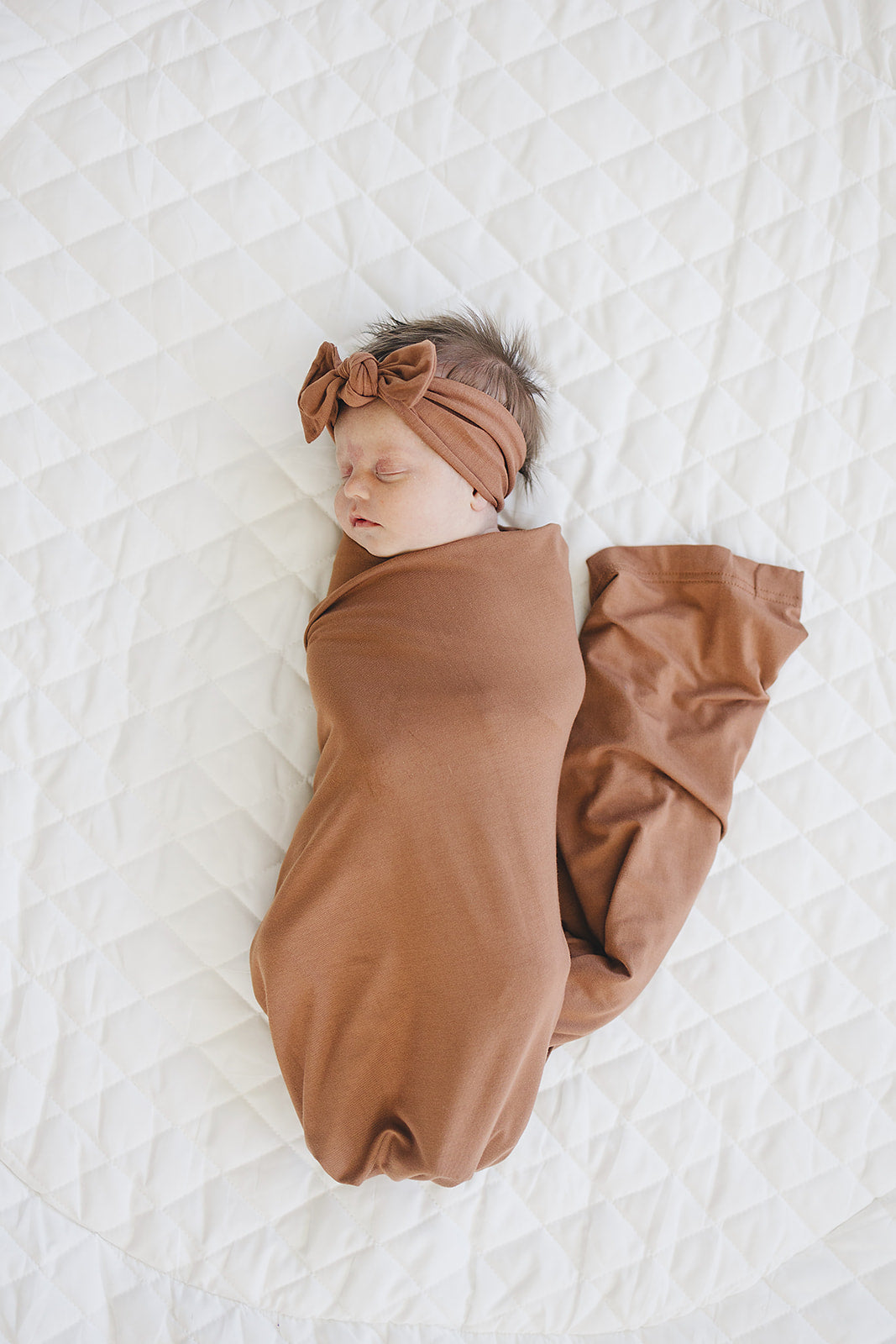 Mebie Baby's Ultra-Soft Rust Bamboo Stretch Swaddle - A Must-Have for Your Little One!