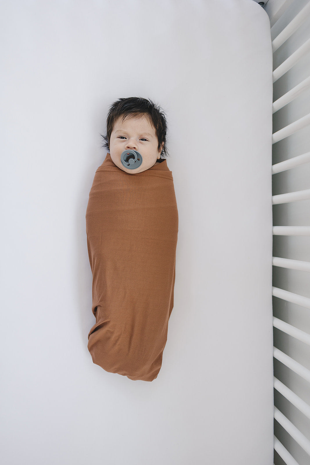 Mebie Baby's Ultra-Soft Rust Bamboo Stretch Swaddle - A Must-Have for Your Little One!