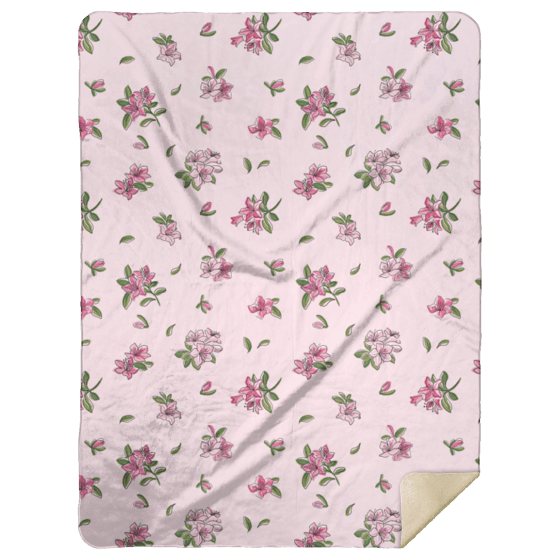 Cozy Little Hometown Azalea Plush Throw Blanket