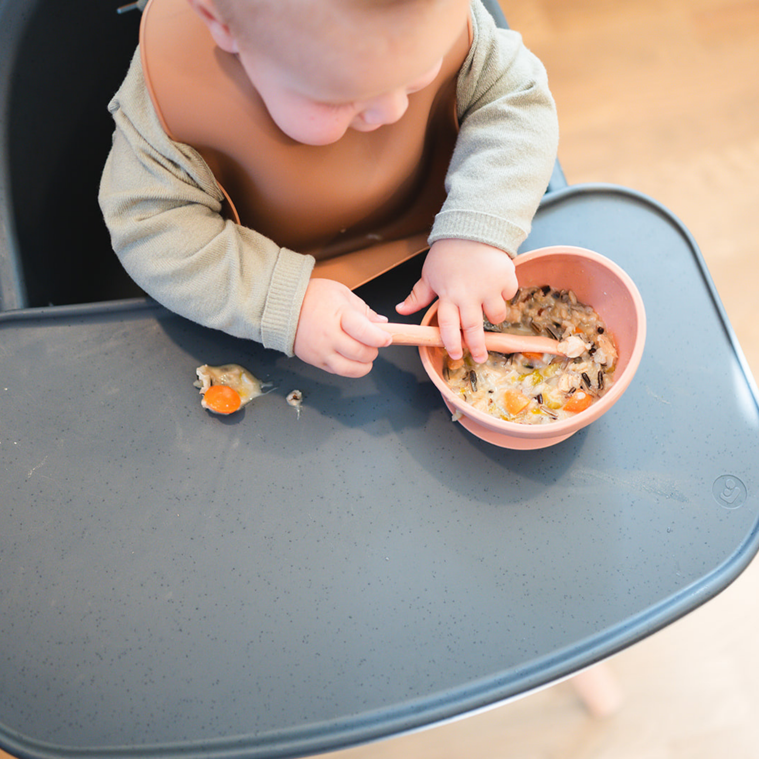 Babeehive Goods Silicone Suction Bowl & Spoon Set for Toddlers