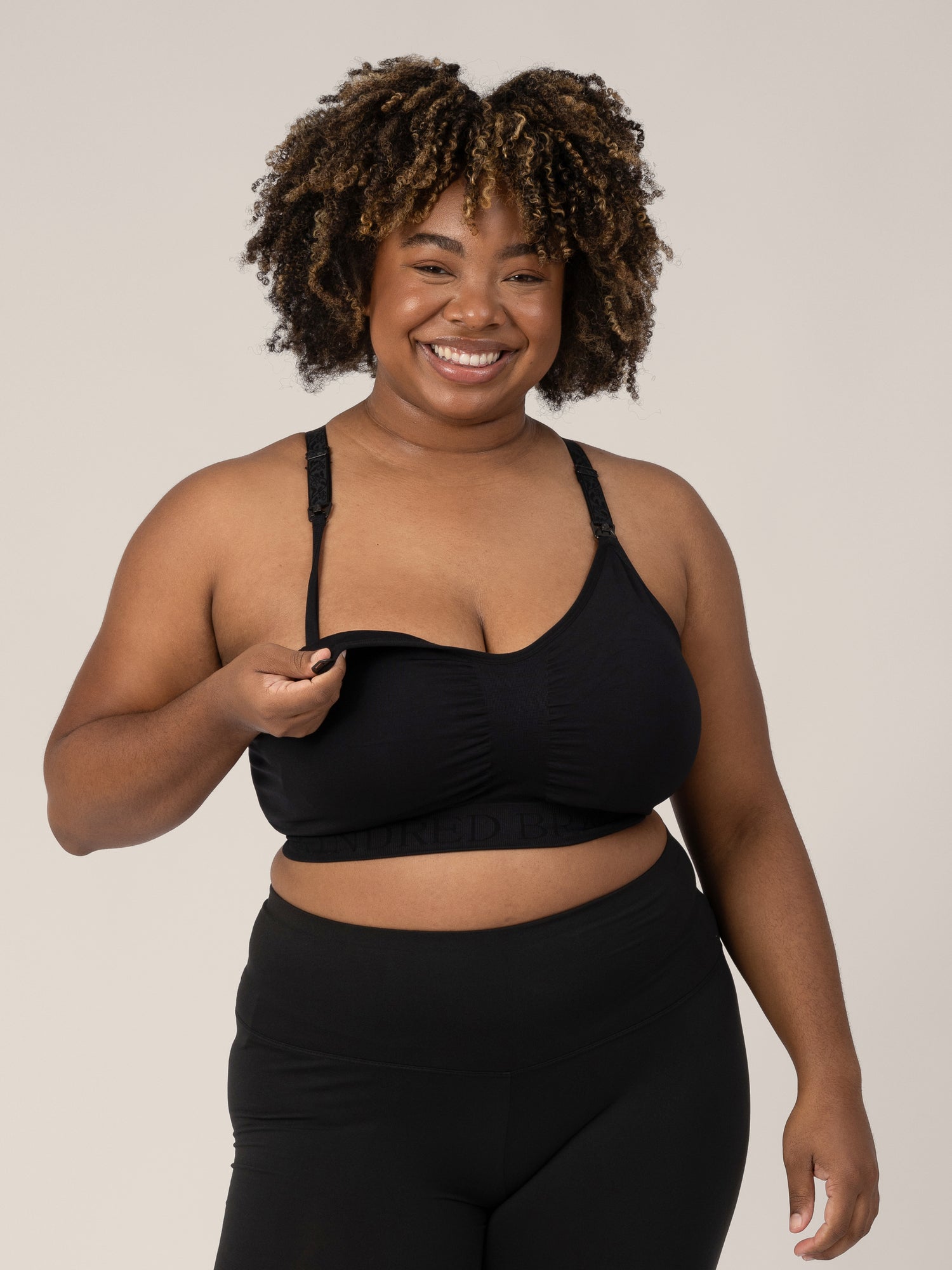 Kindred Bravely Sublime Nursing Sports Bra - The Ultimate Mom's Workout Companion! | Black