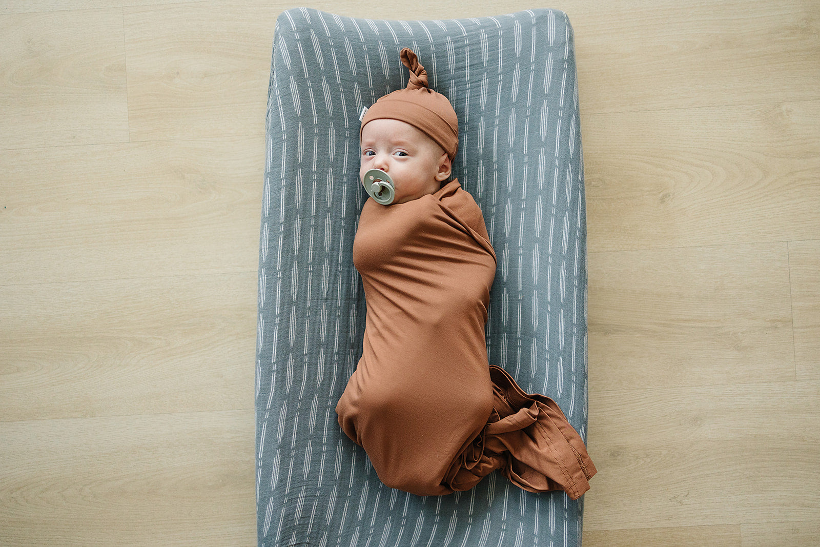 Mebie Baby's Ultra-Soft Rust Bamboo Stretch Swaddle - A Must-Have for Your Little One!