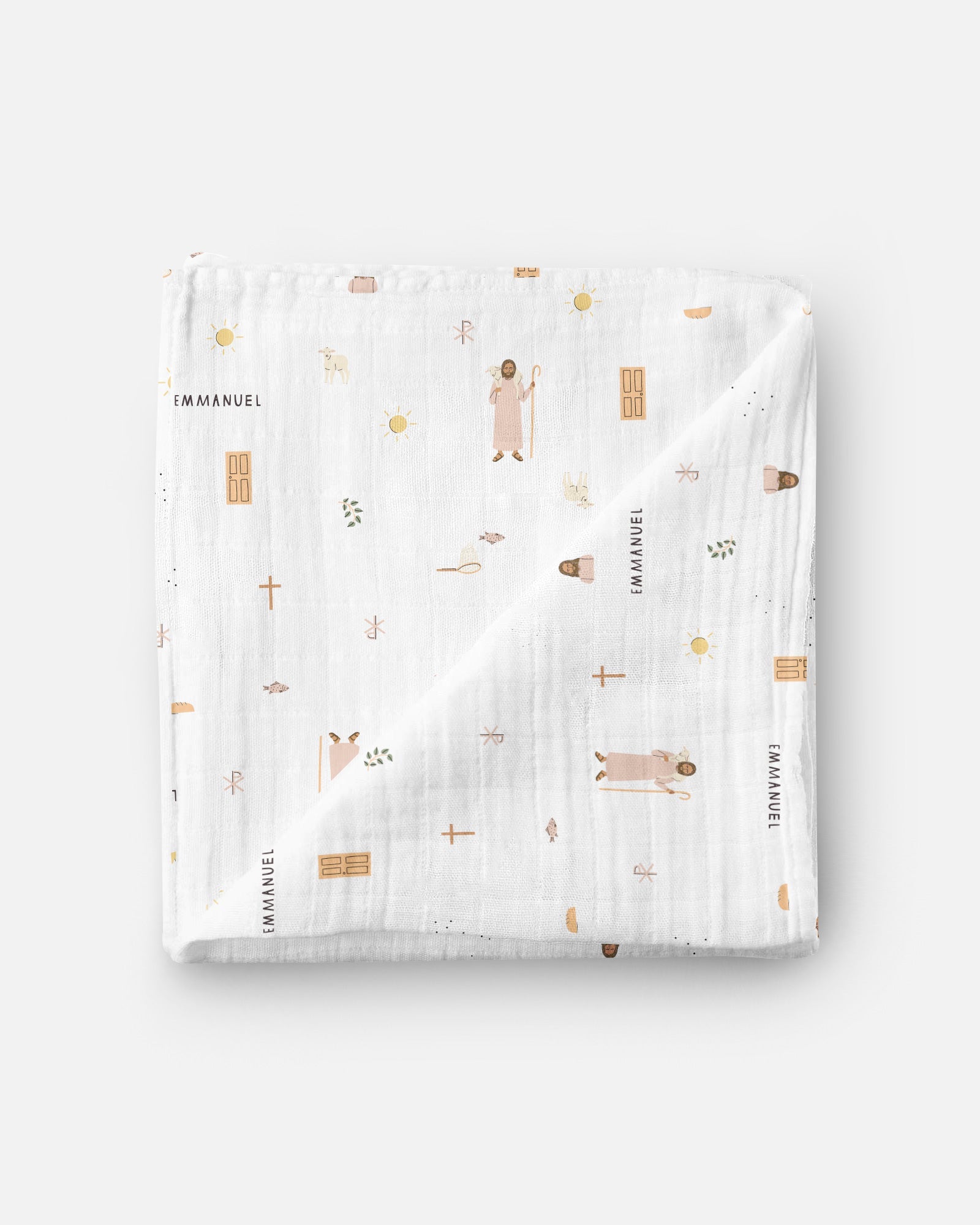 Divine Comfort: Jesus - Inspired Muslin Swaddle Baby Blanket