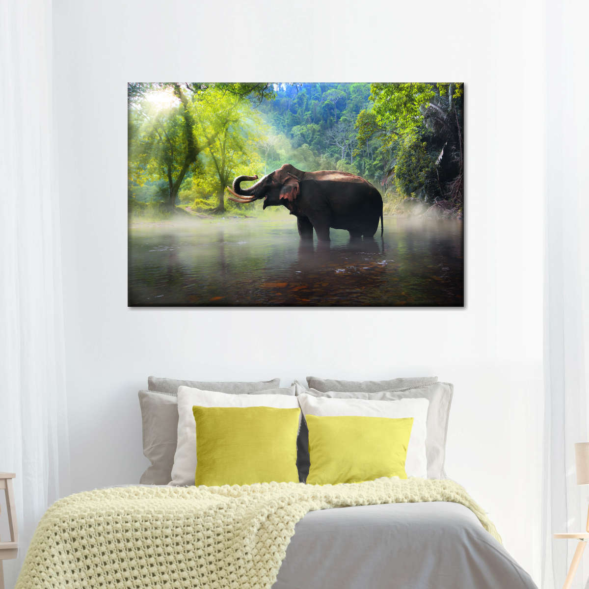 Powerful Wild Elephant Wall Art - Transform Your Space