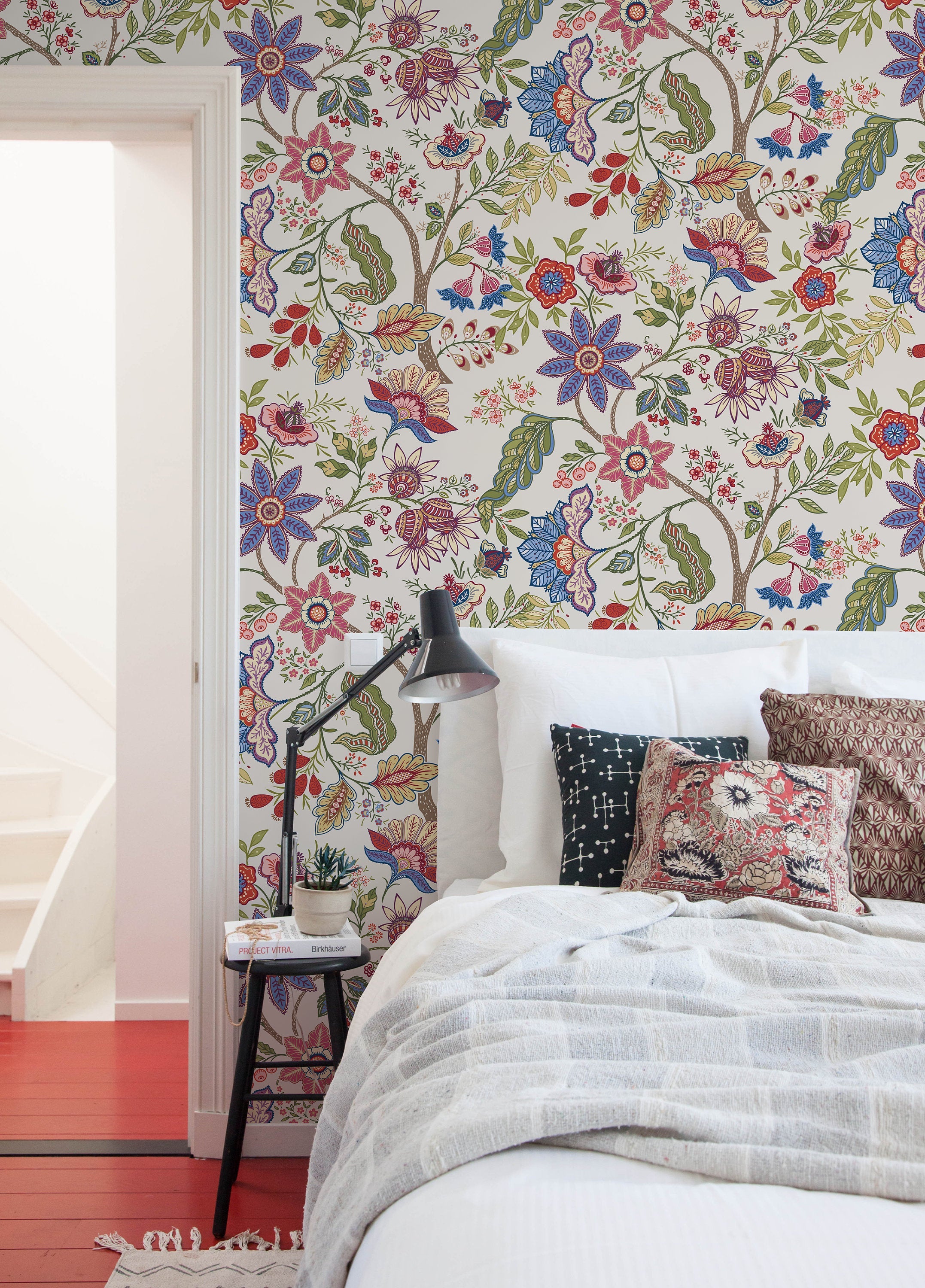 Ondecor Chintz Floral Garden Peel & Stick Wallpaper - Transform Your Room with Style