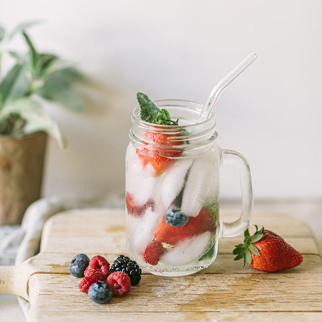 Eco-Friendly Mason Bottle Glass Straws - 4 Pack