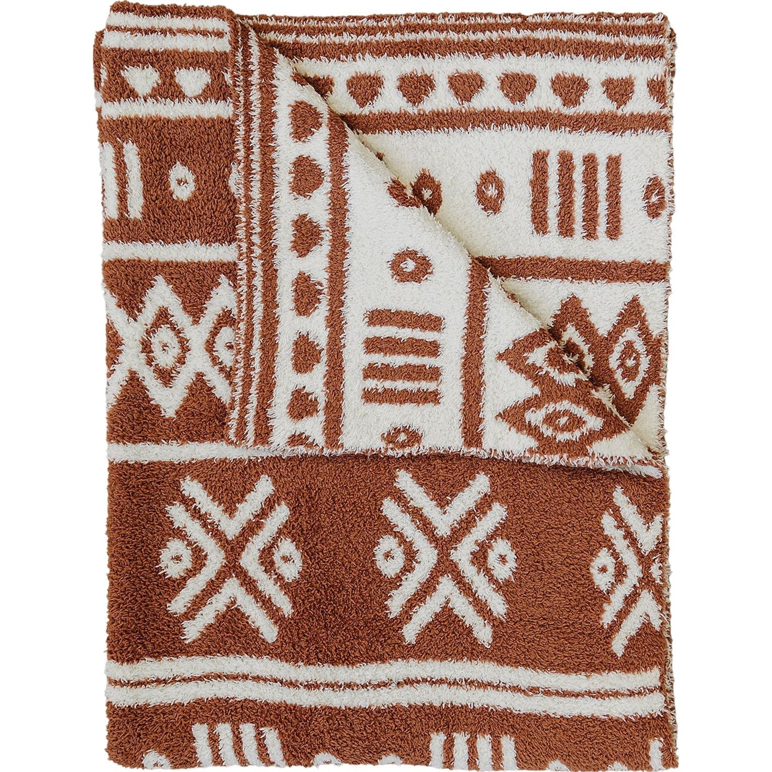 Cozy Mebie Baby Rust Alpine Plush Blanket