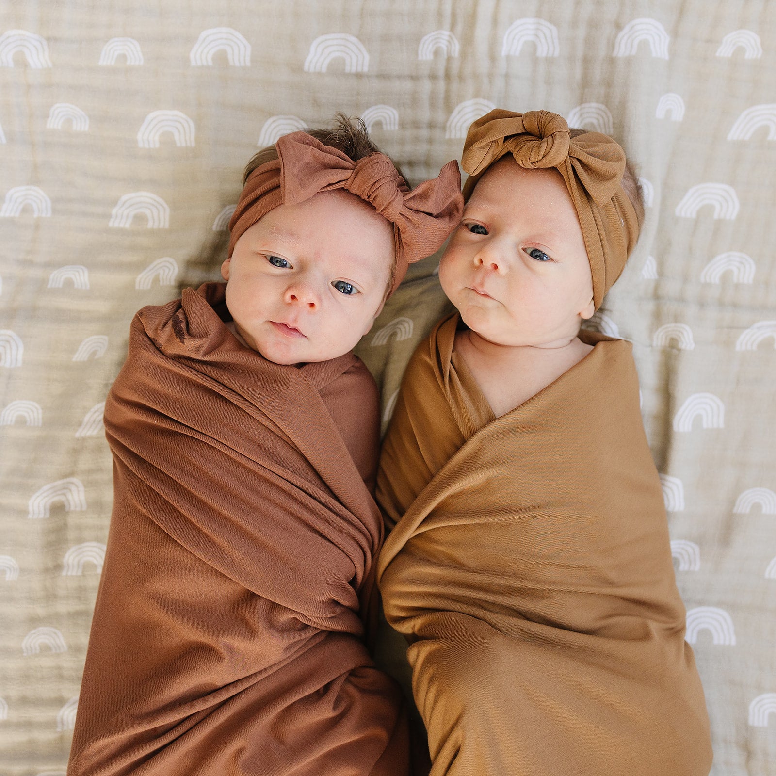 Mebie Baby's Ultra-Soft Rust Bamboo Stretch Swaddle - A Must-Have for Your Little One!