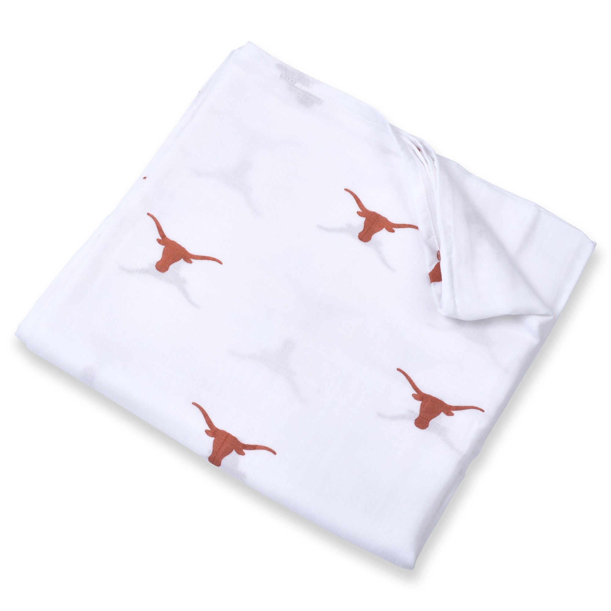 Texas Longhorns Muslin Swaddle Blanket with Three Little Anchors
