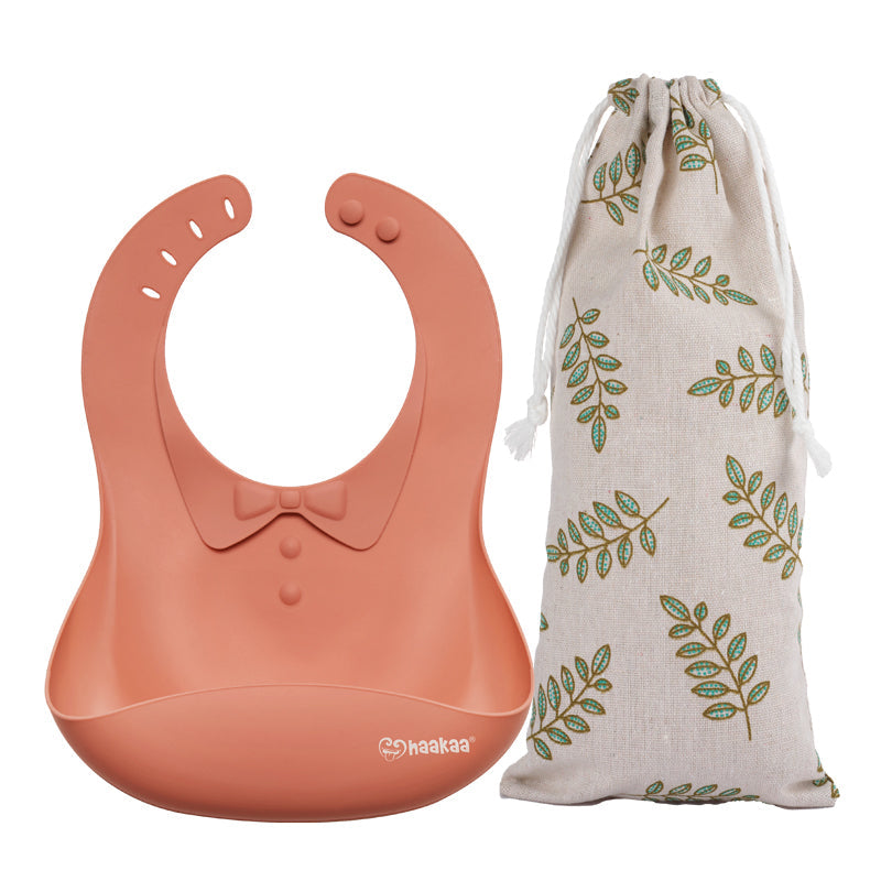 Haakaa 100% Food-Grade Silicone Baby Bib - Keep Mealtime Mess-Free!
