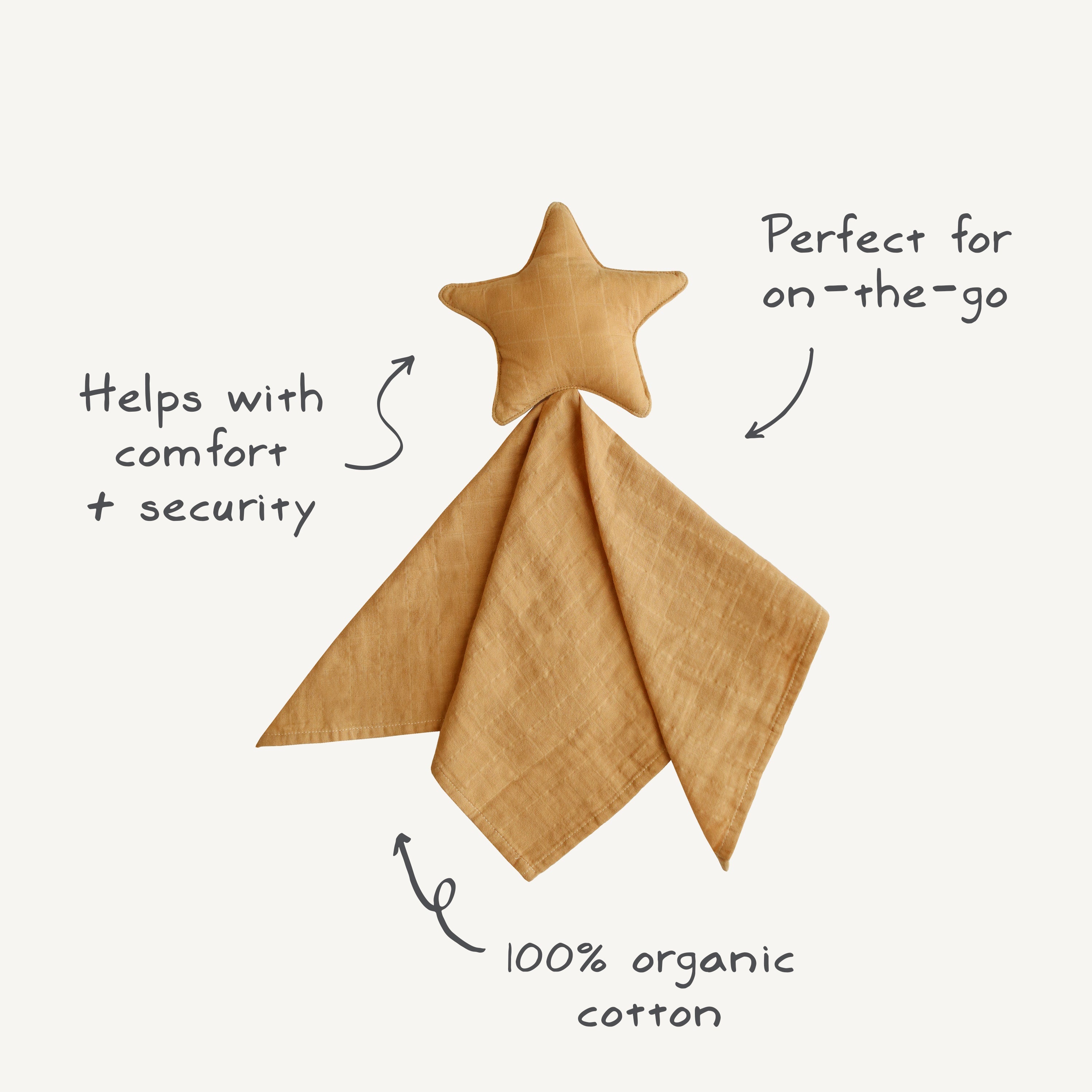 Mushie's Adorable Star - Lovey Blanket for Little Ones