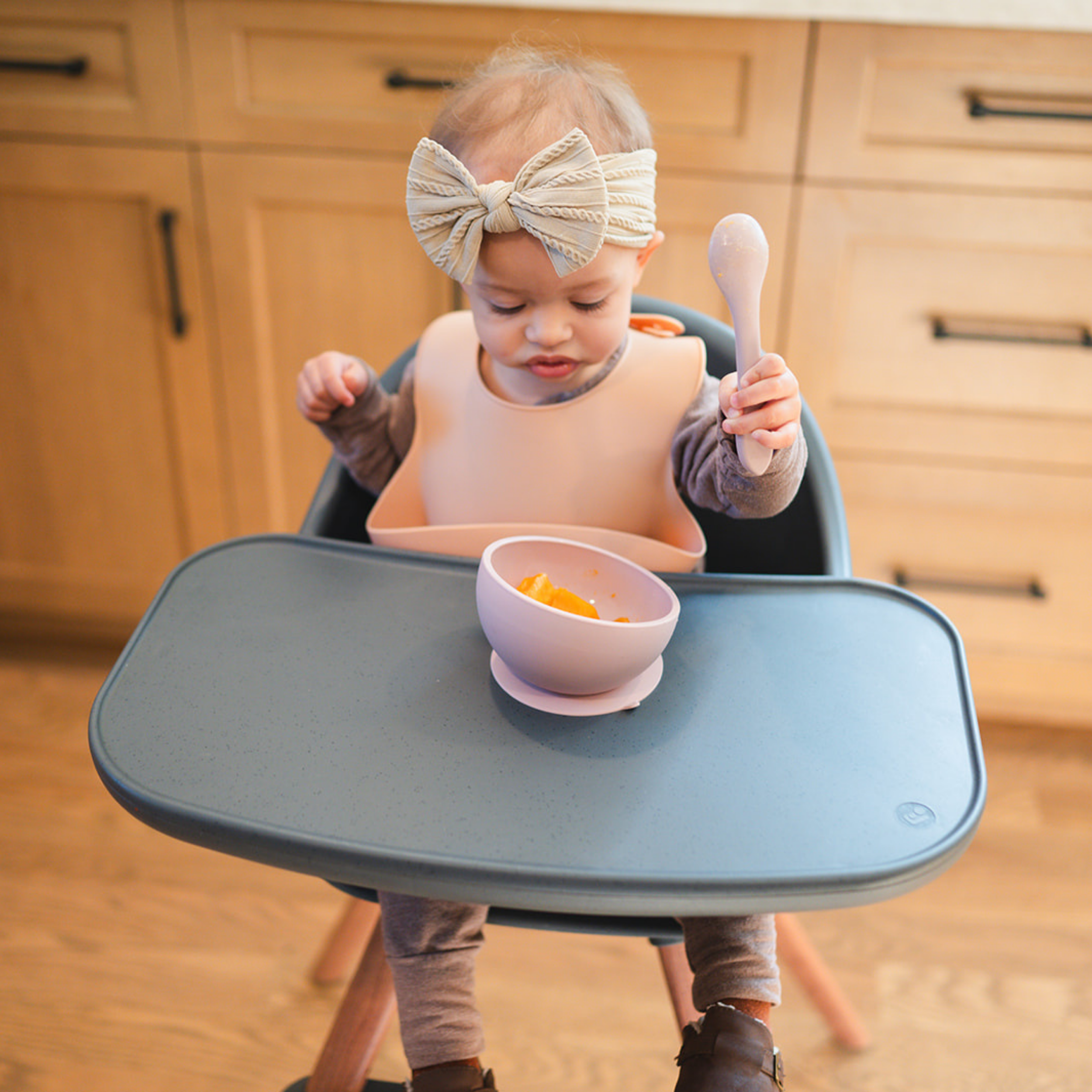 Babeehive Goods Silicone Suction Bowl & Spoon Set for Toddlers