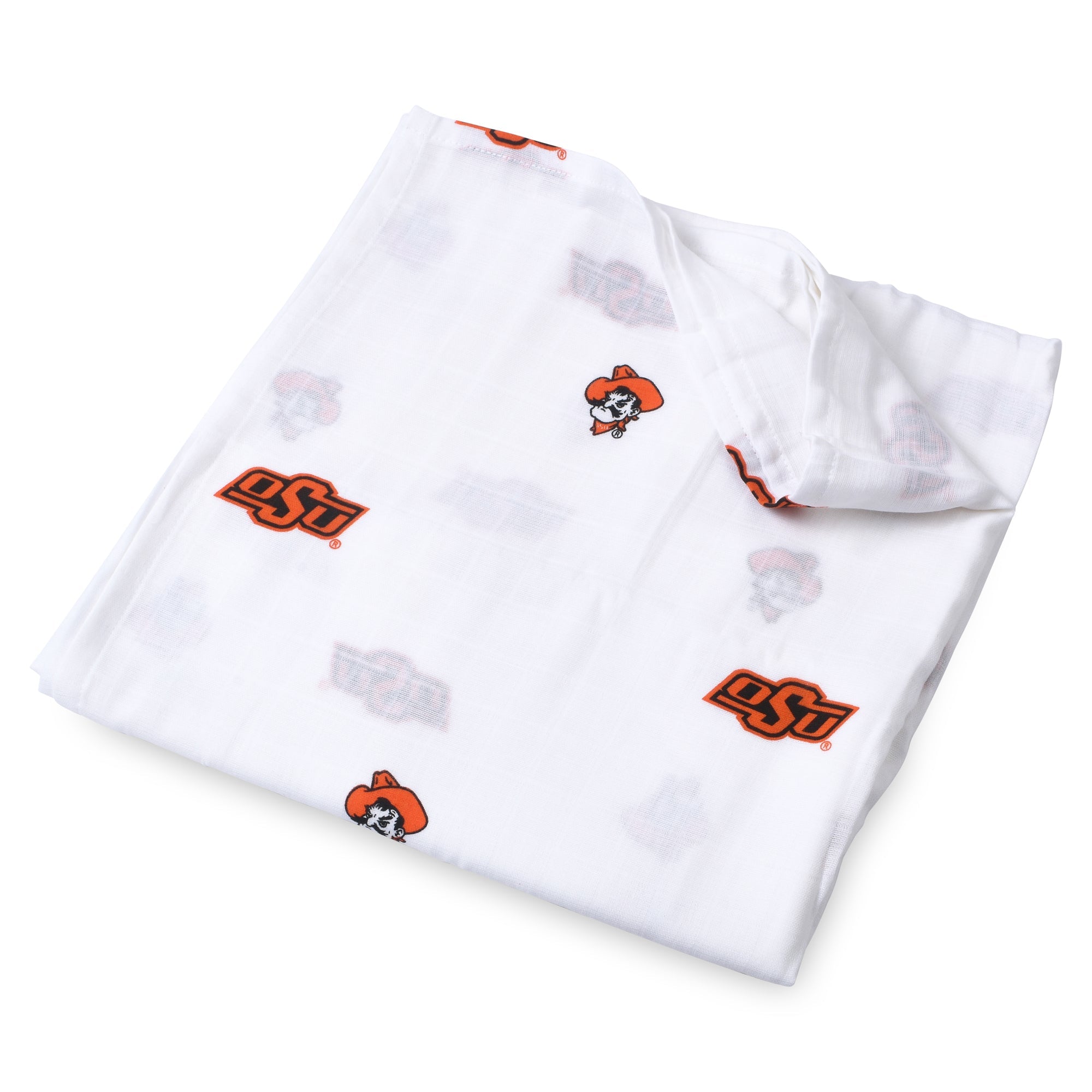 Cozy Three Little Anchors Oklahoma State University Swaddle Blanket