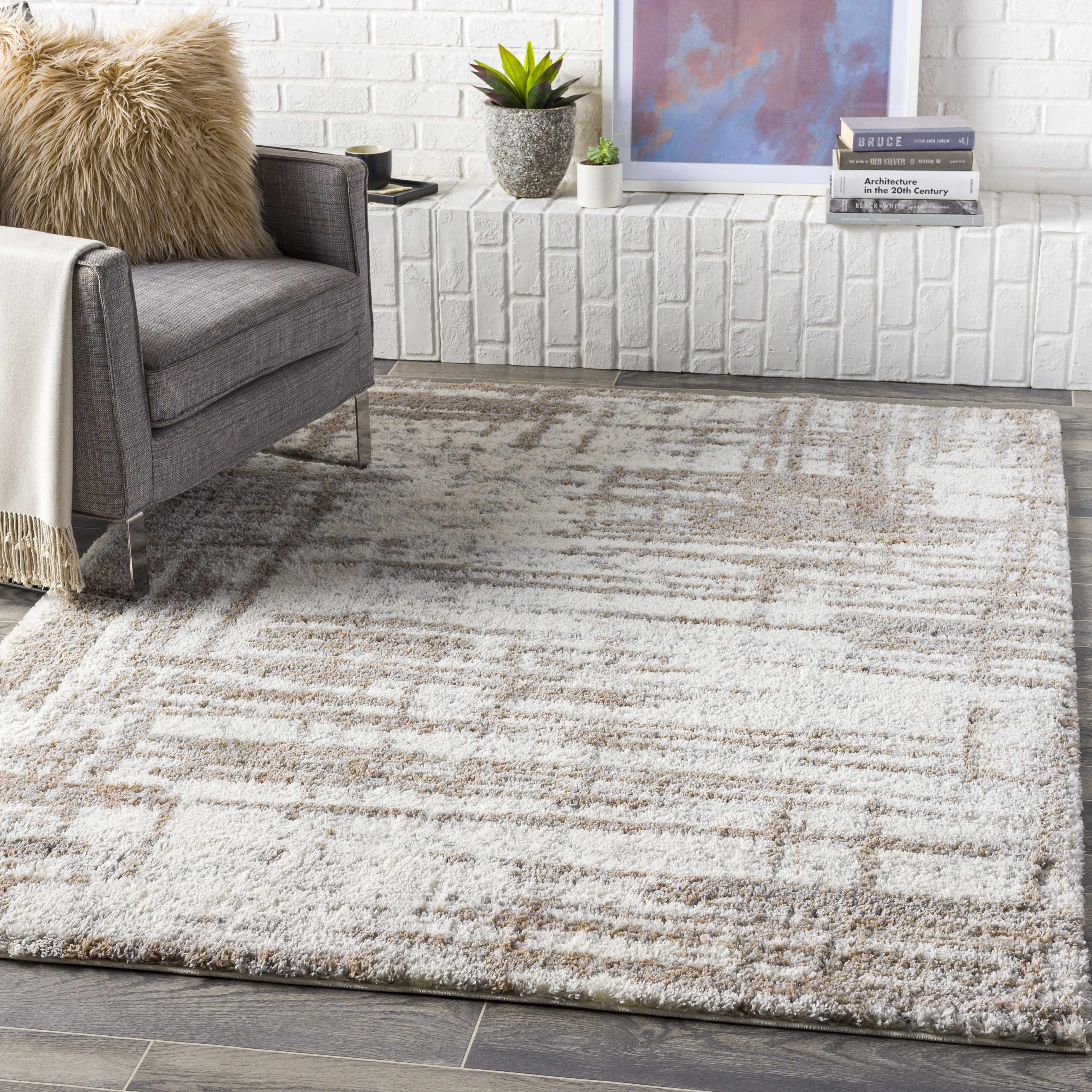 Luxurious Hauteloom Broulee Abstract Striped Plush Rug - Transform Your Space