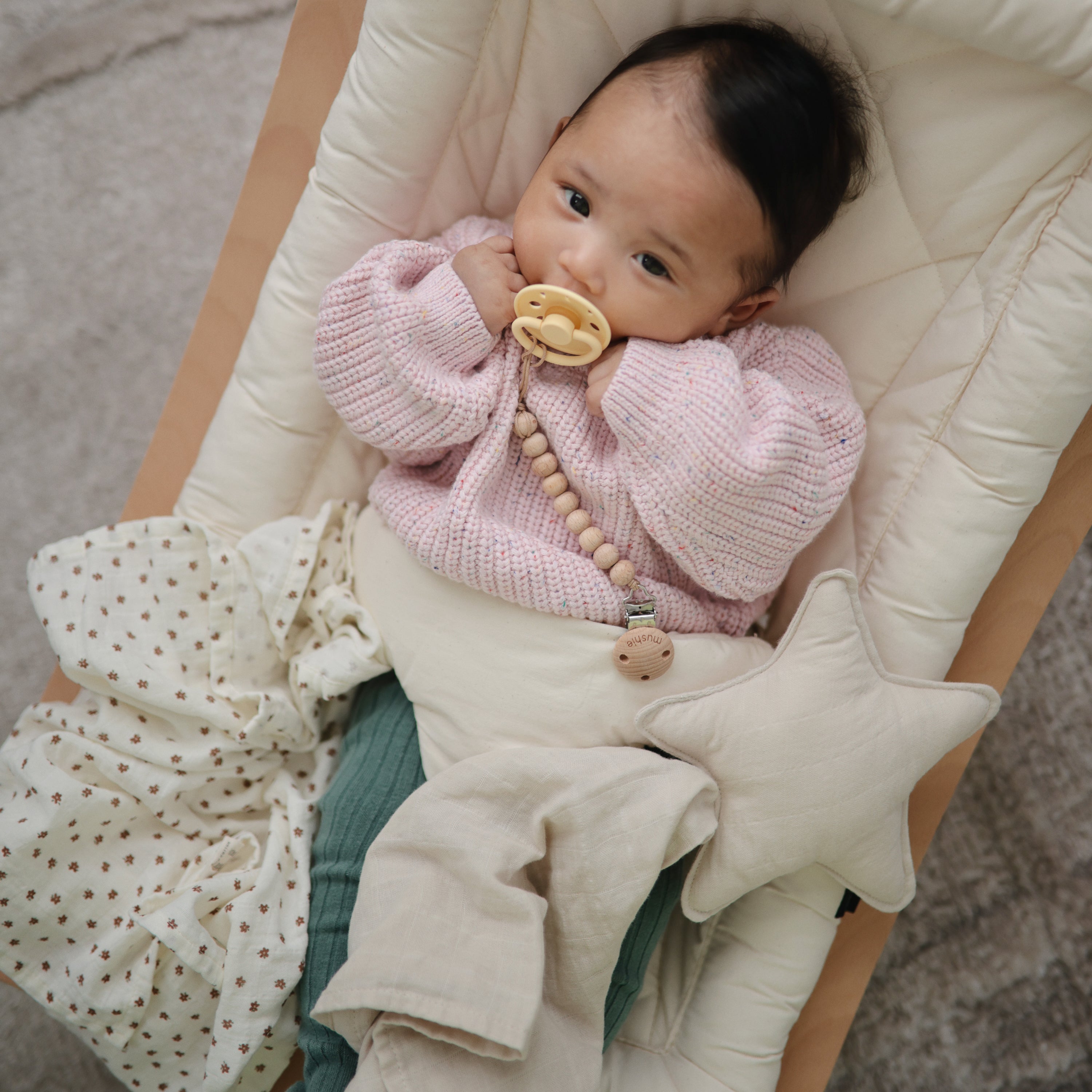 Mushie's Adorable Star - Lovey Blanket for Little Ones