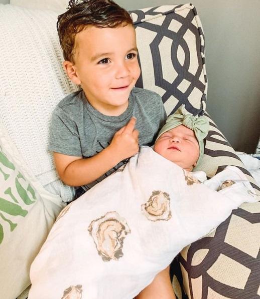 Little Hometown Gift Set: Adorable Oyster Baby Muslin Swaddle Blanket and Burp Cloth/Bib Combo - Save 10%!