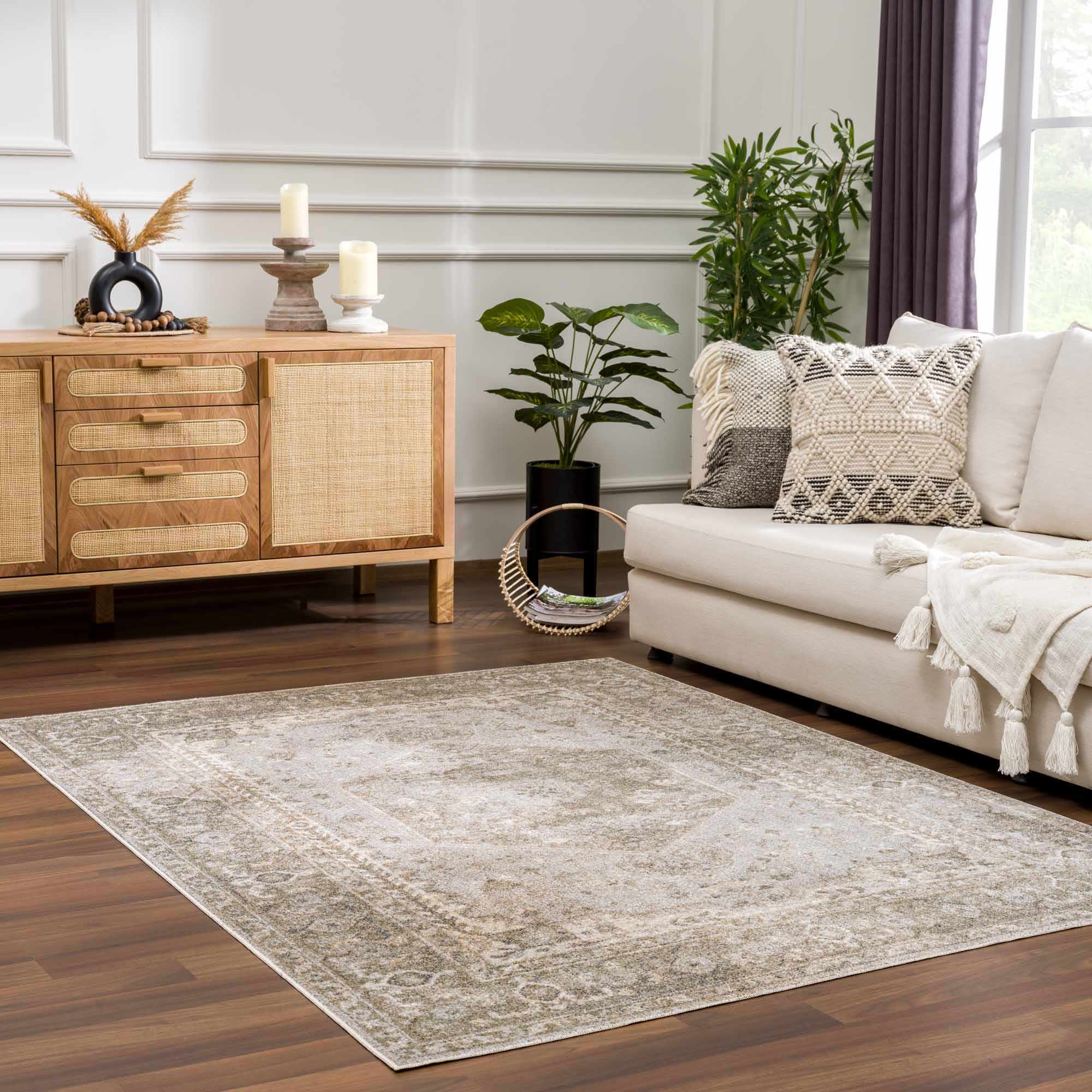 Gael Cream Washable Area Rug by Hauteloom - A Stylish and Practical Addition to Your Space