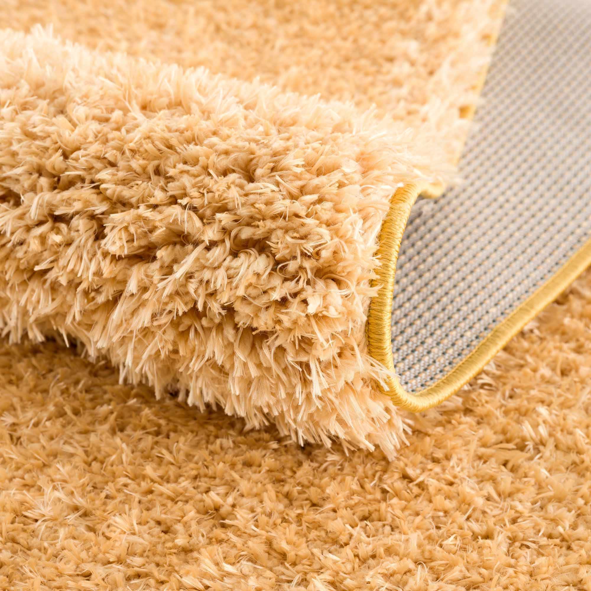 Gorgeous Gold Shag Rug - Washable Luxury from Hauteloom's Faina Collection