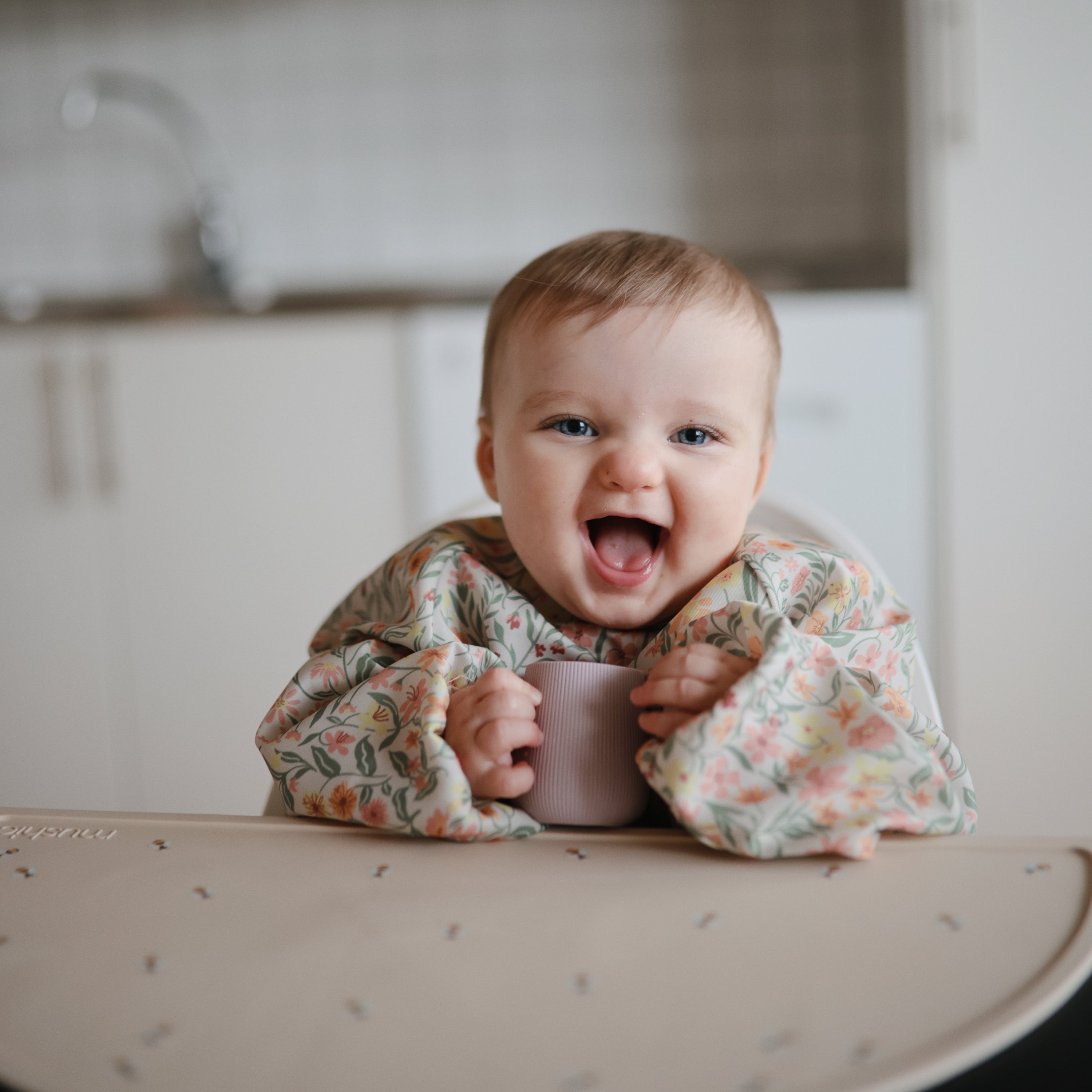 Messy Moments Made Easy: Mushie Long Sleeve Bib