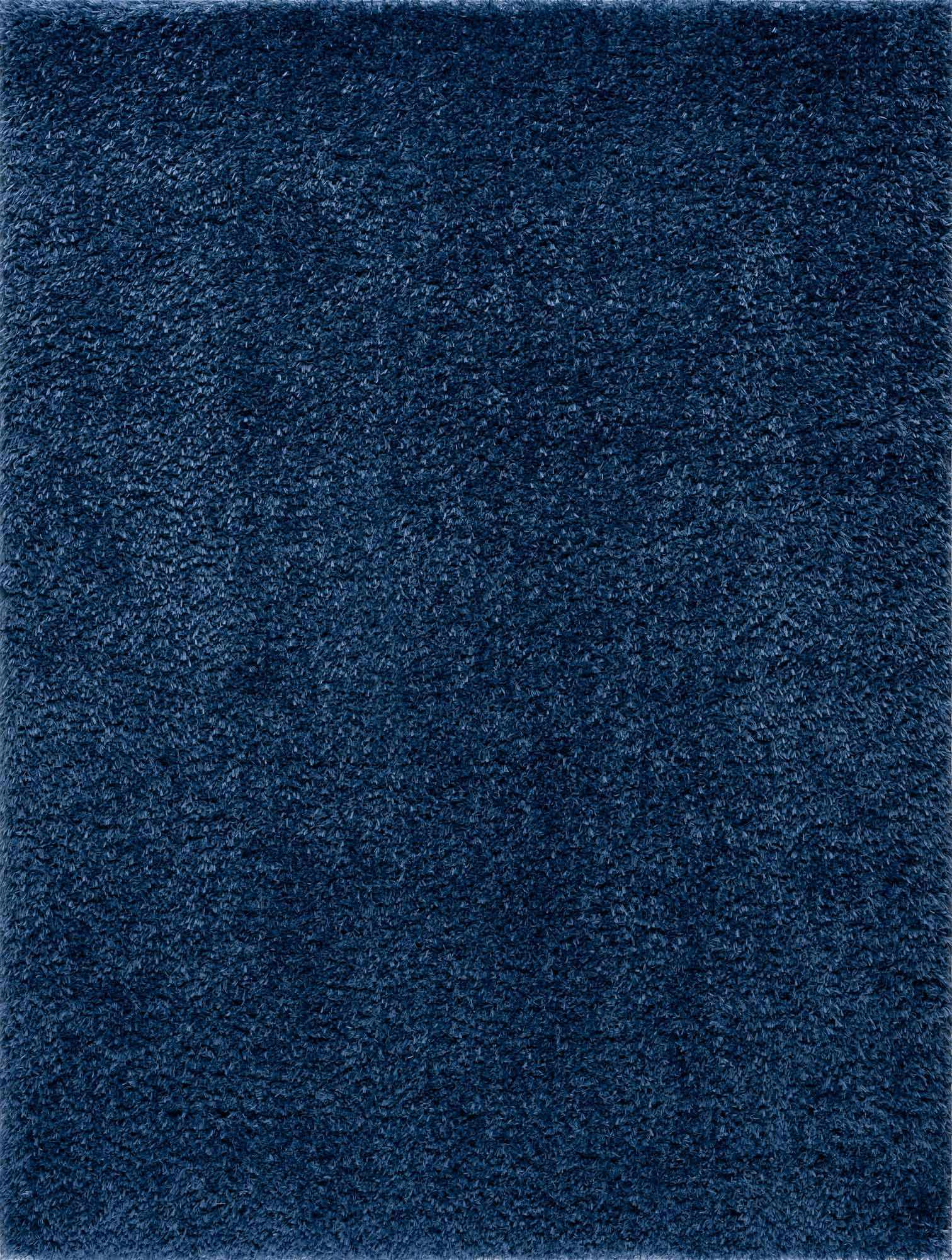 Luxurious Hauteloom Faina Dark Blue Shag Rug - Effortlessly Washable