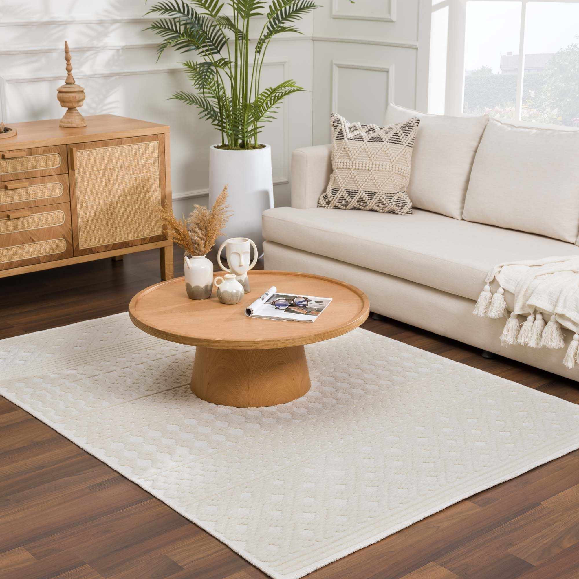 Refresh Your Space with Hauteloom Drago White Washable Area Rug