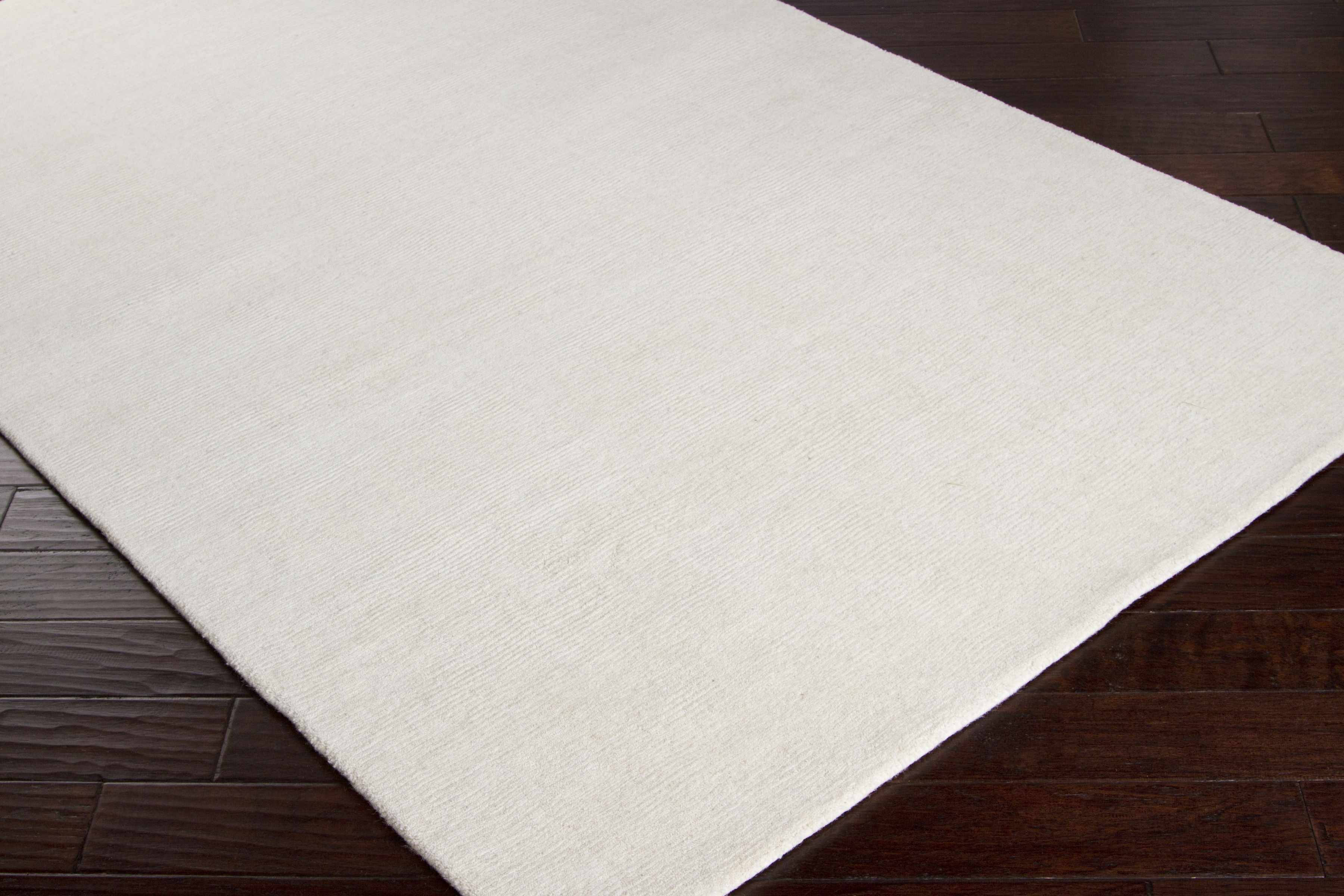 Luxurious Hauteloom Brockton Light Beige Wool Area Rug