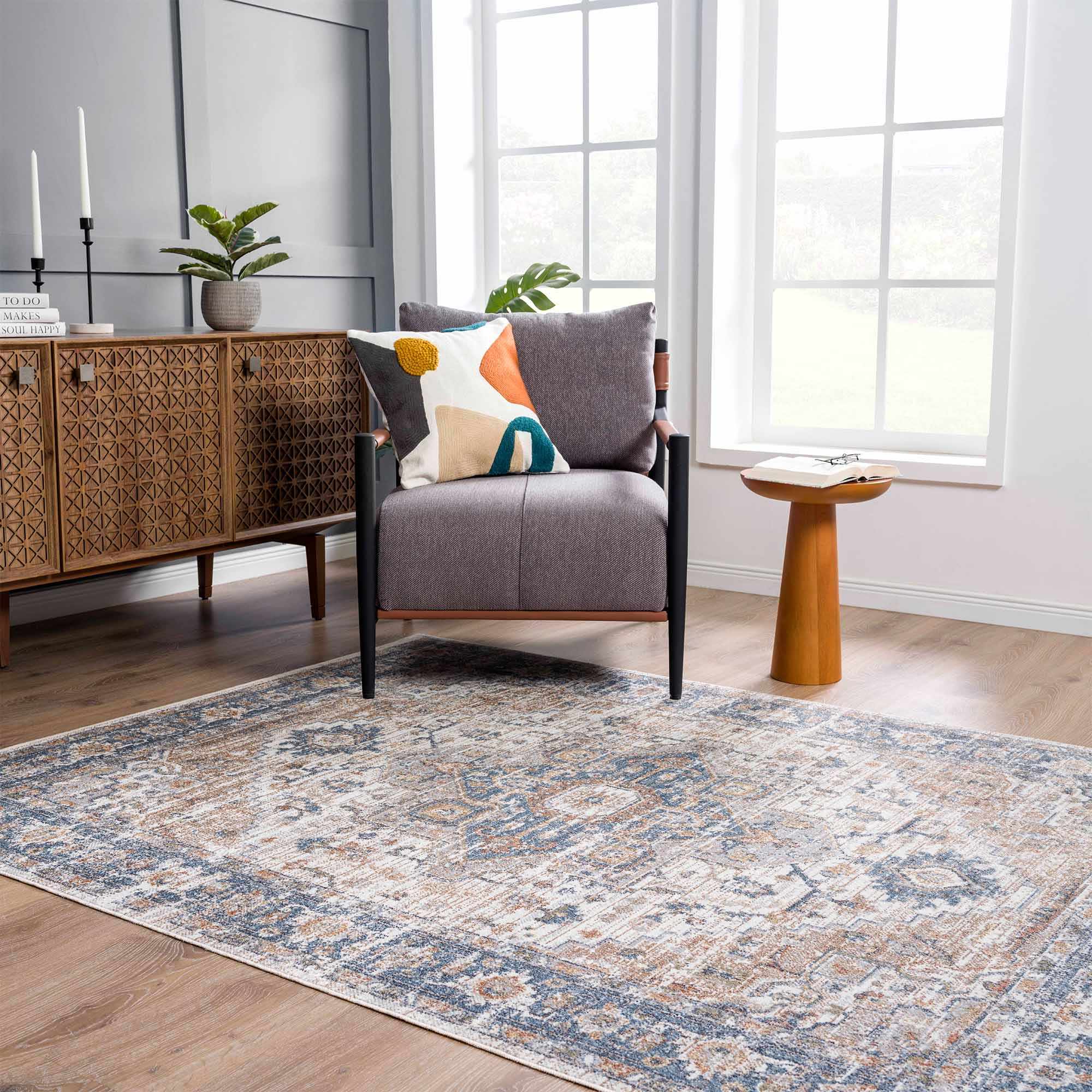 Hauteloom Ezri Cream - A Must - Have Washable Area Rug