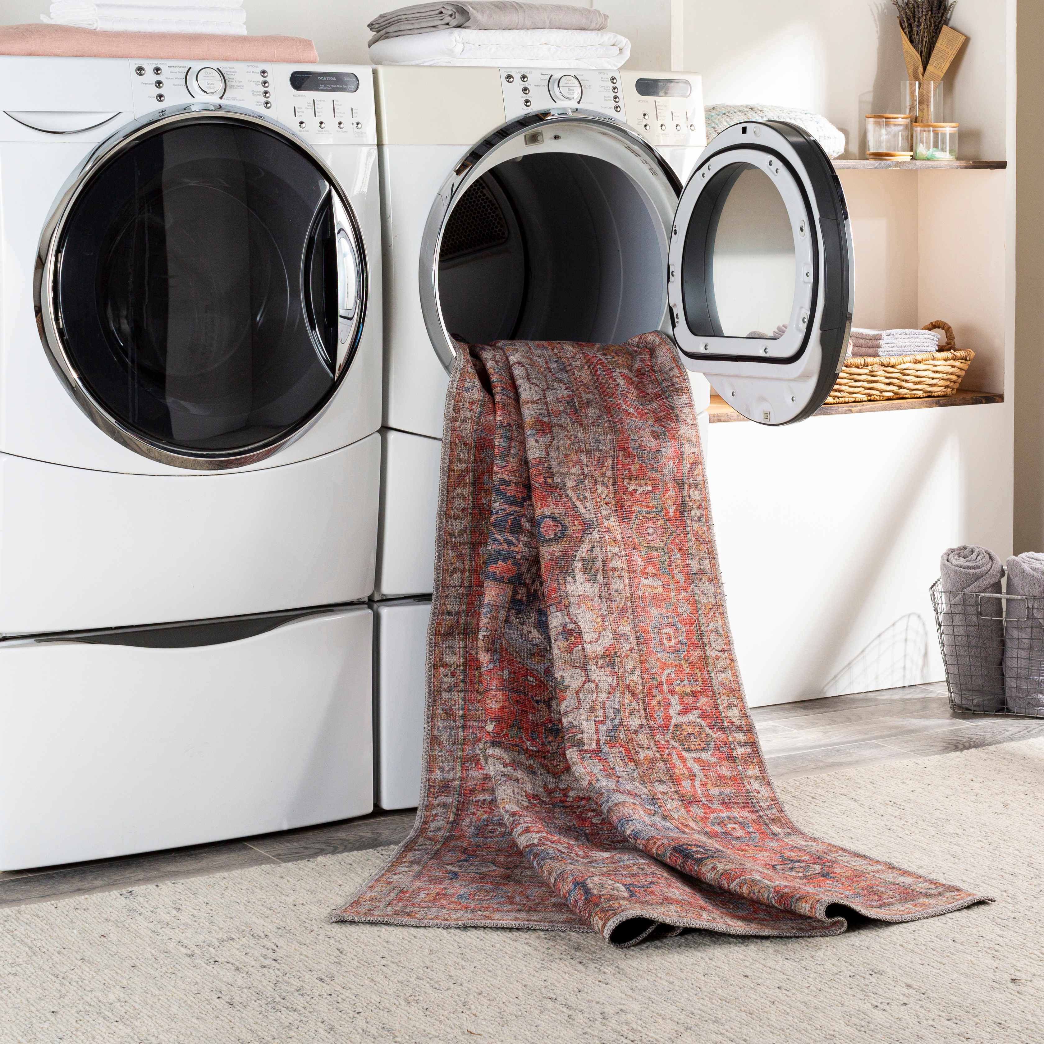 Hauteloom Lapase Washable Printed Jute Rug - A Stylish and Practical Home Essential