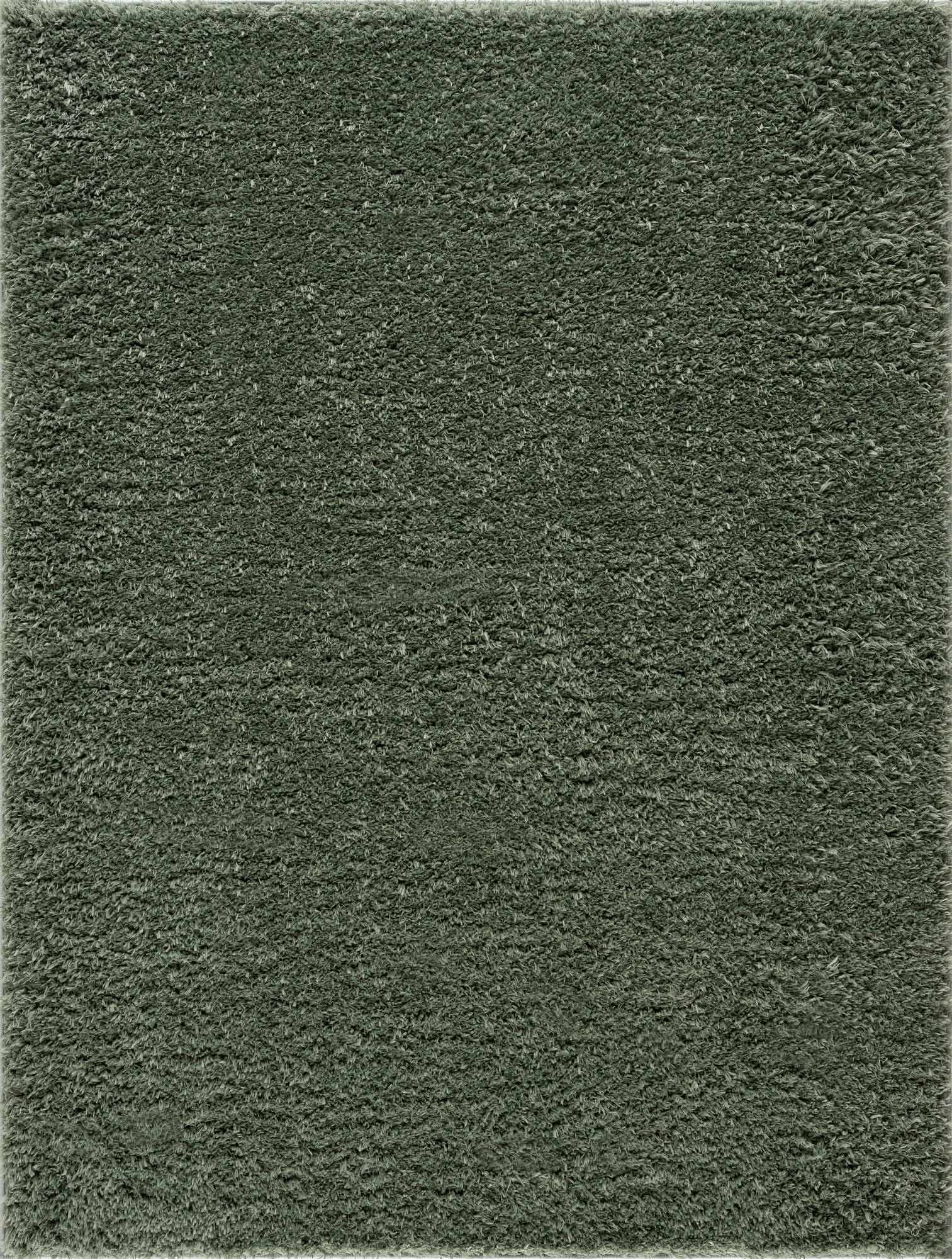 Hauteloom Faina Solid Green Ultra-Soft Washable Shag Rug