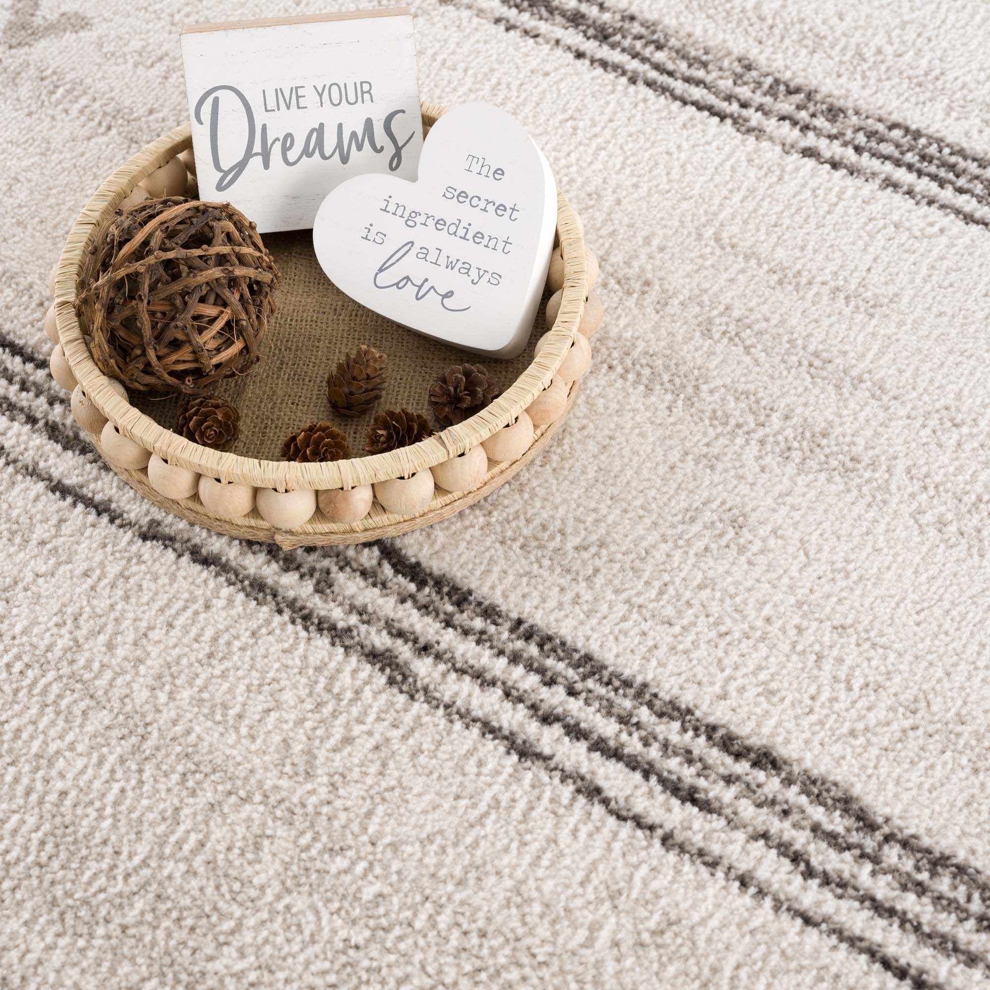 Hauteloom Deja Cream & Charcoal Area Rug - Transform Your Space