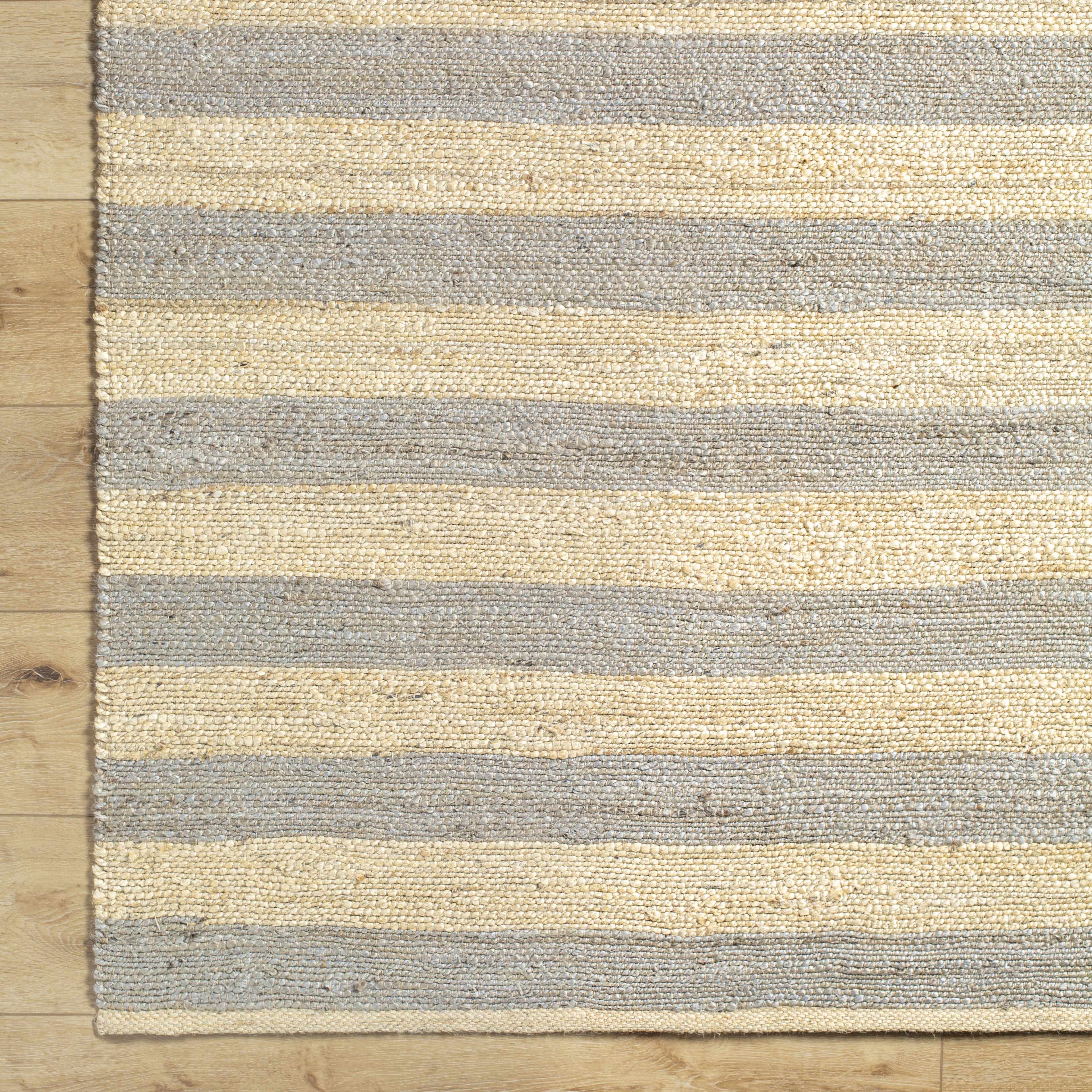 Exquisite Hauteloom Ilkay Block Stripe Jute Rug