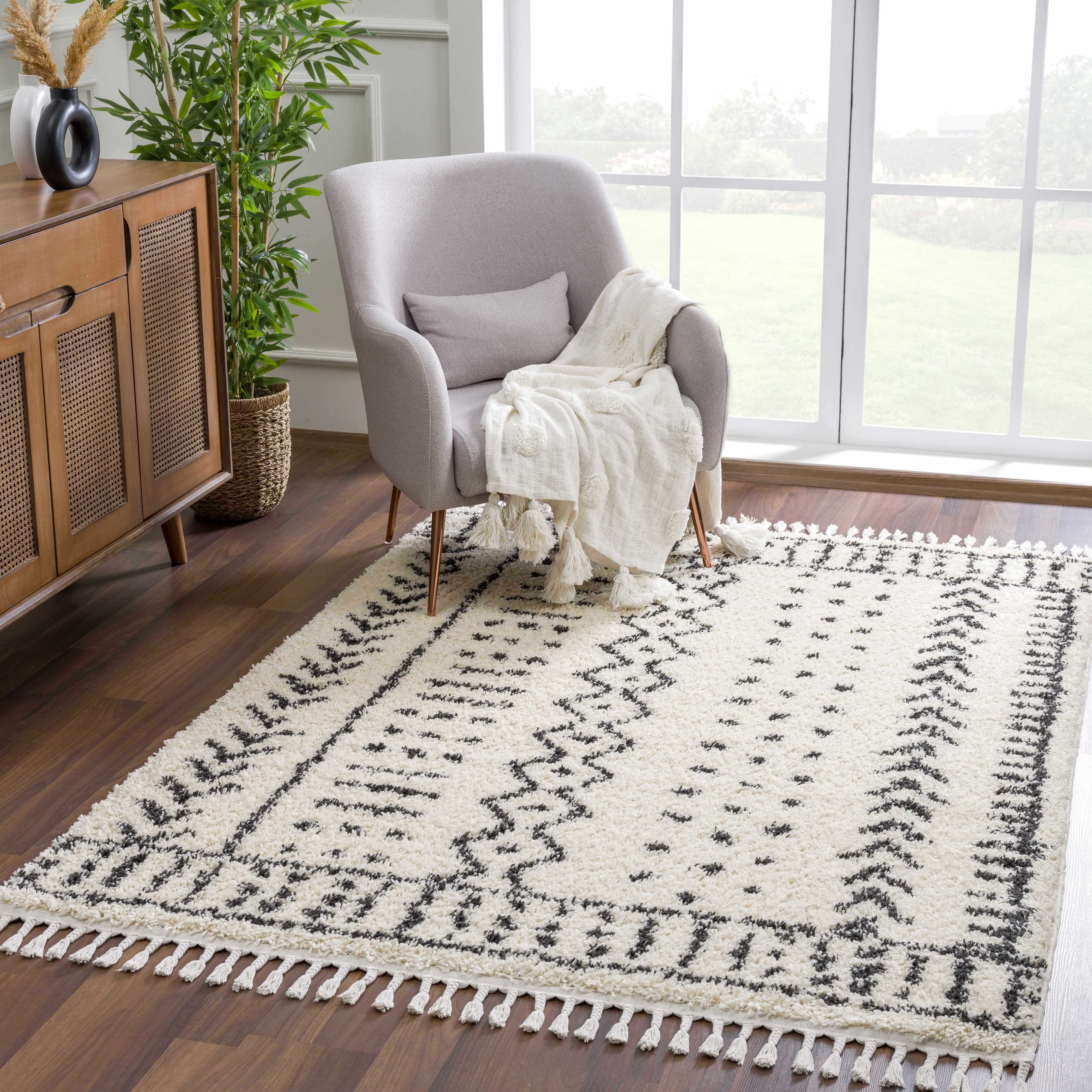 Hauteloom Hauppauge Bohemian Berber Shag Plush Carpet - Inviting Luxury!