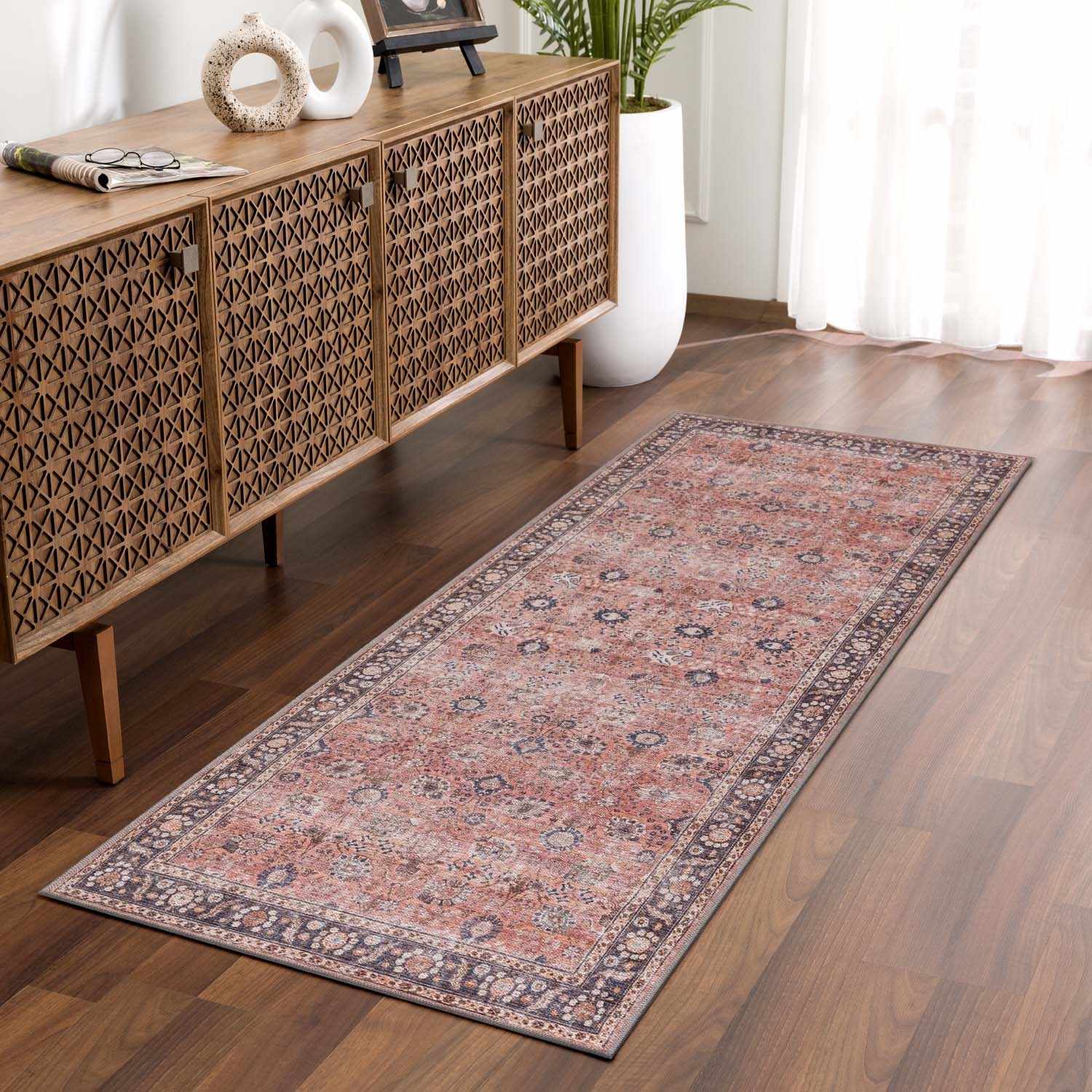 Gorgeous Hauteloom Ganyangan Red Washable Rug