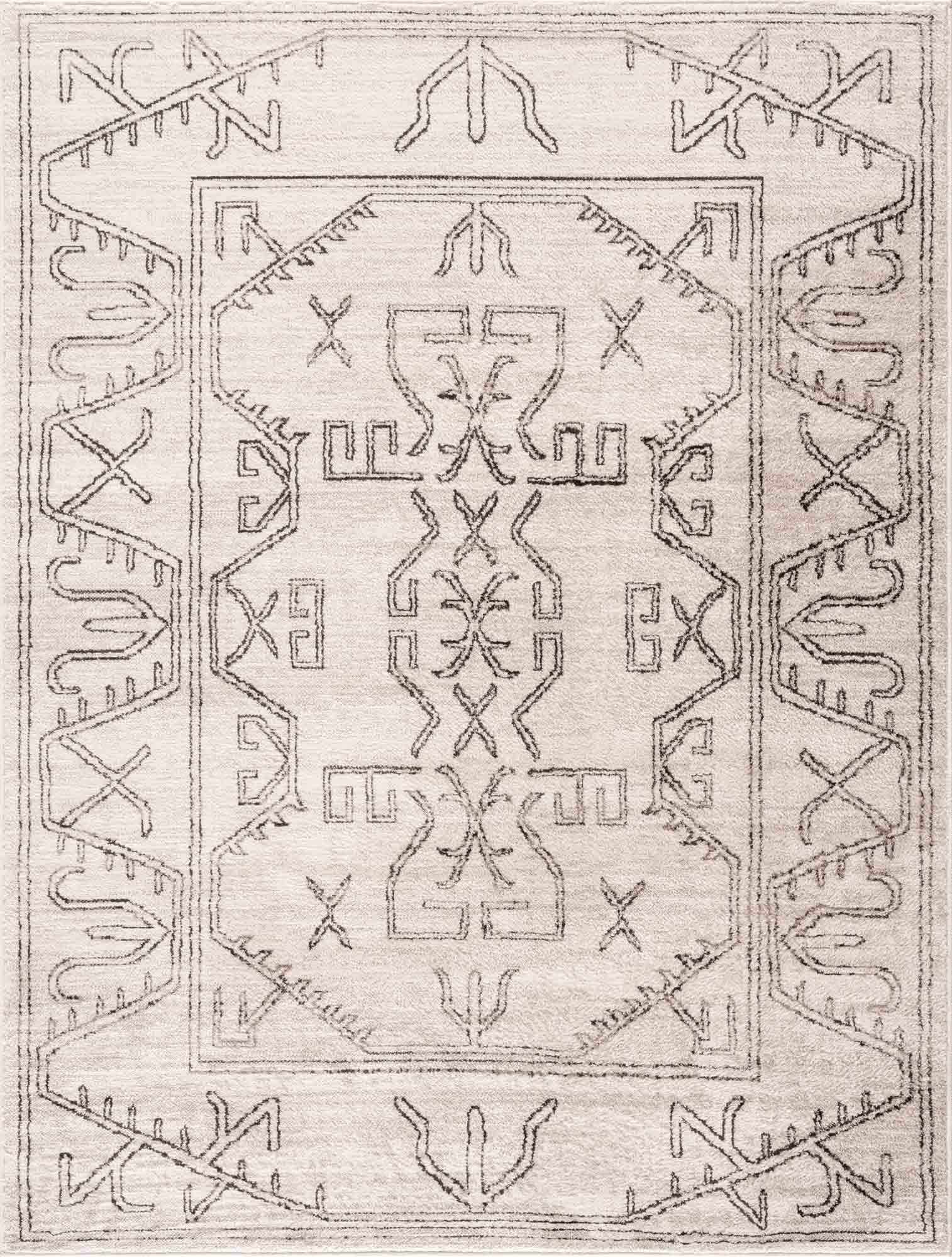 Hauteloom Divya Cream Tribal Rug - A Stunning Performance Piece