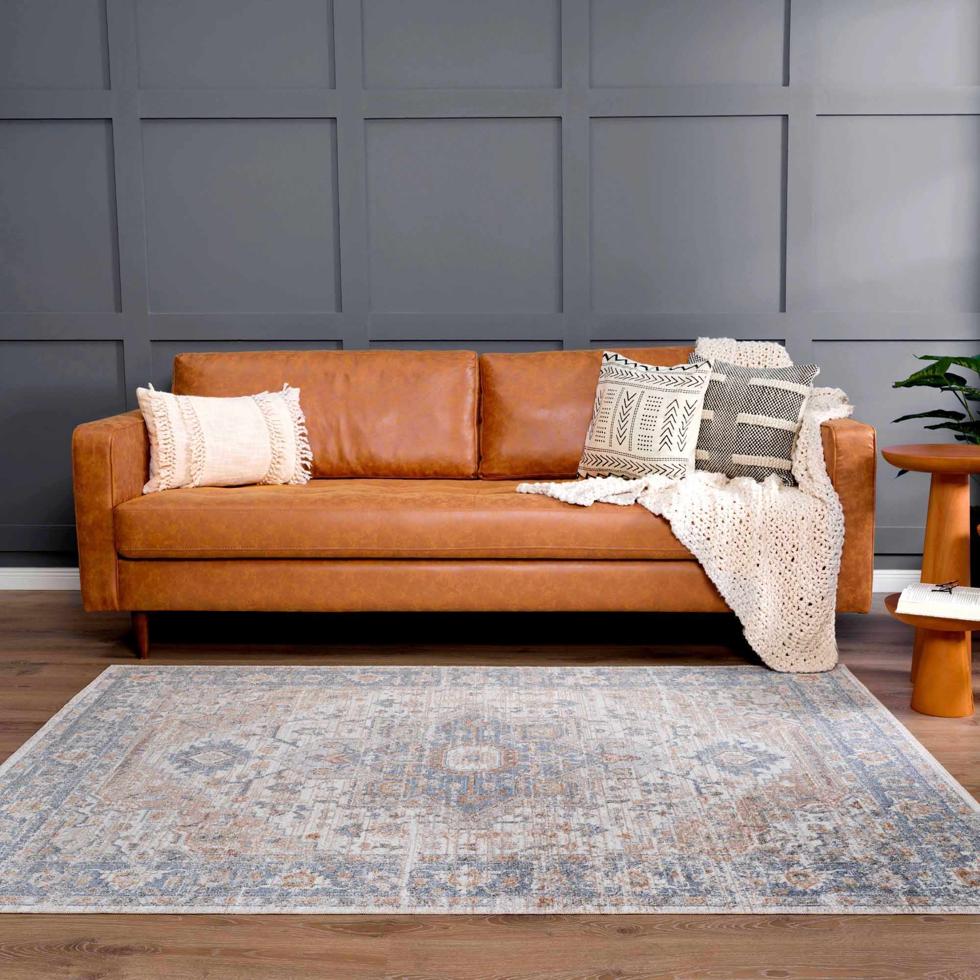 Hauteloom Ezri Cream - A Must - Have Washable Area Rug
