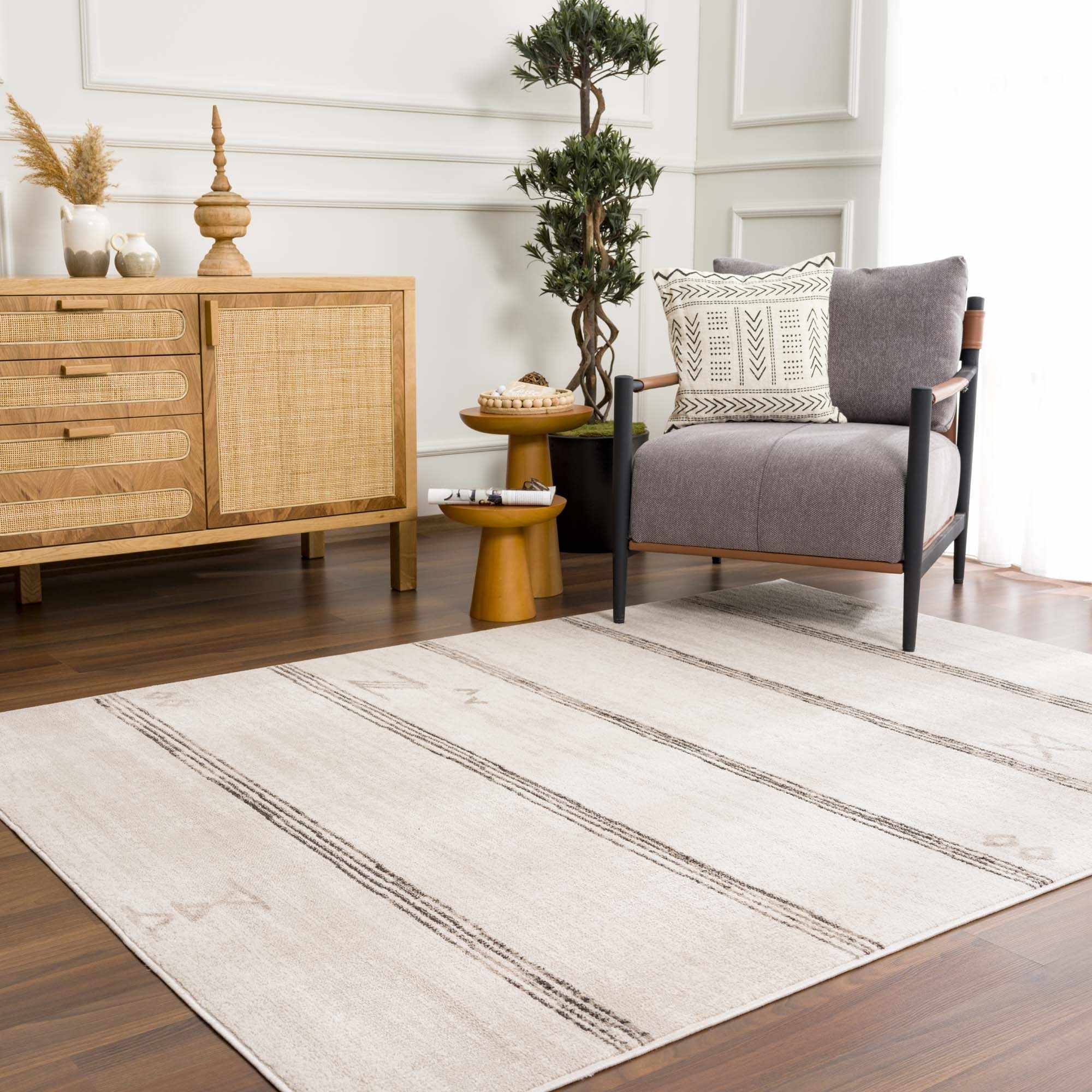 Hauteloom Deja Cream & Charcoal Area Rug - Transform Your Space