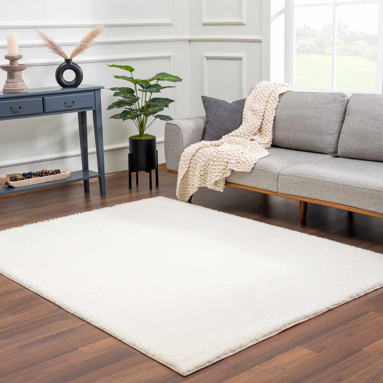 Luxurious Hauteloom Heavenly Cream Plush Rug - A Dreamy Addition to Your Space