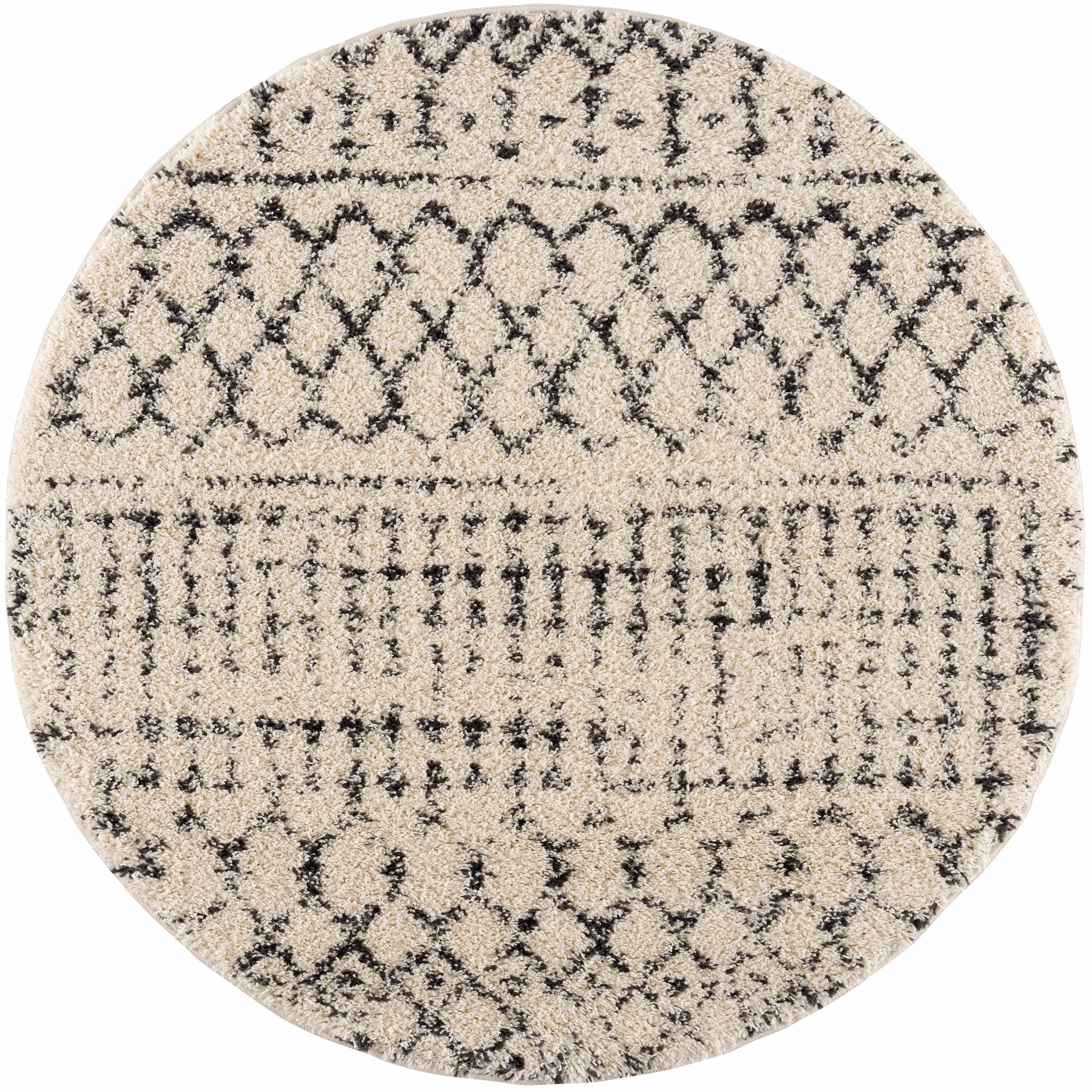 Luxurious Hauteloom Kibureau Cream Trellis Shag Area Rug - Transform Your Space