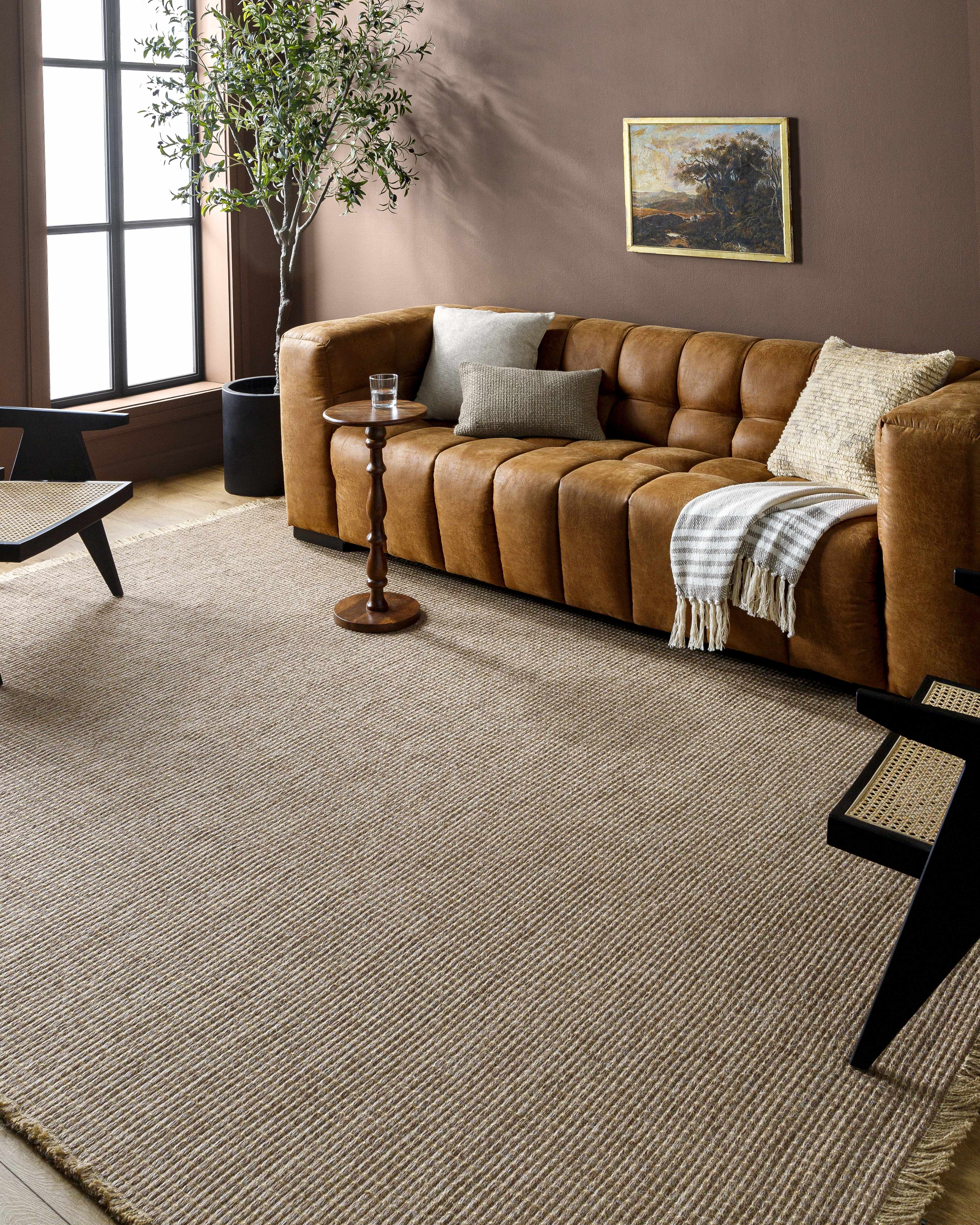 Luxurious Hauteloom Kimi Jute Beige Area Rug by Surya X Becki Owens - Transform Your Space