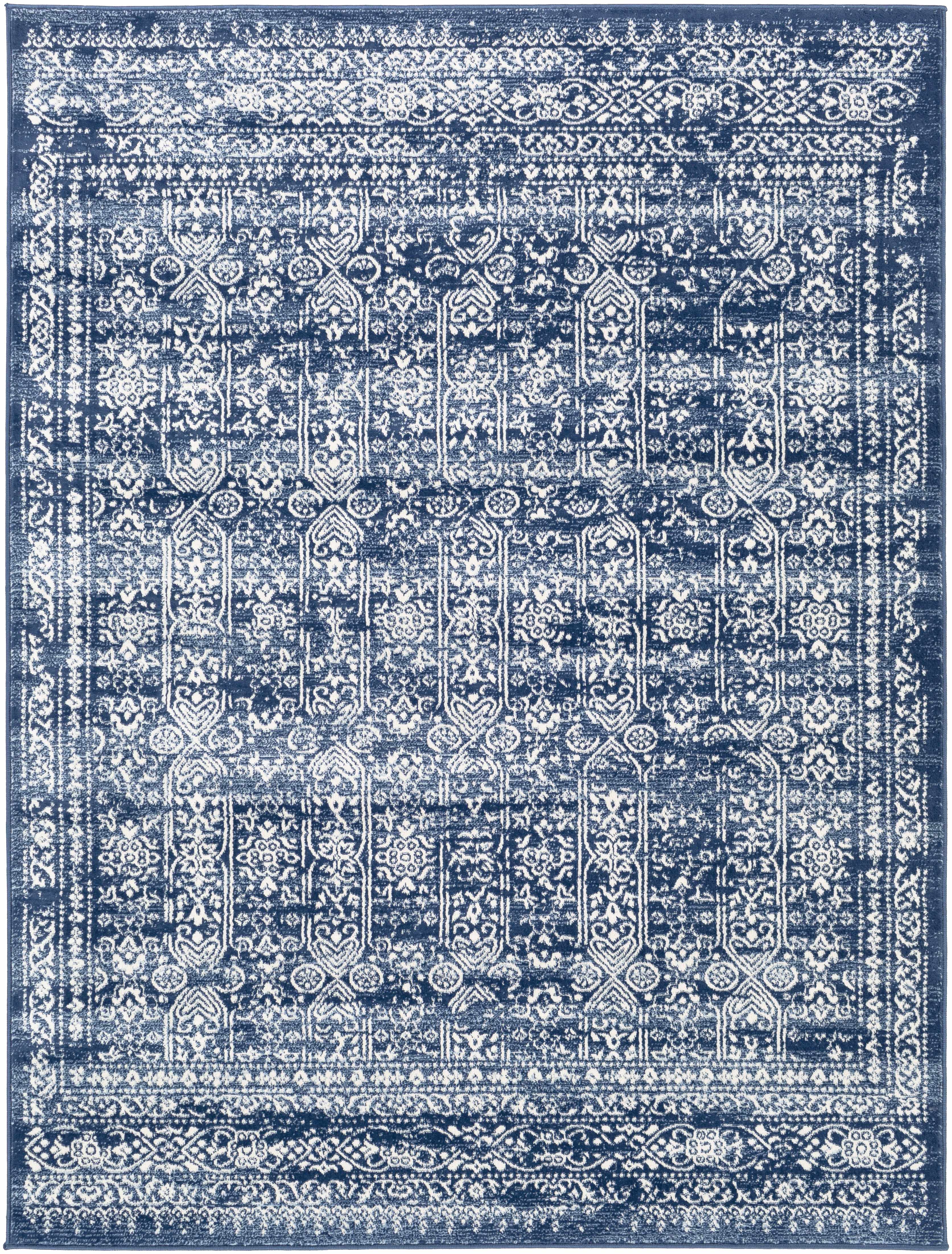 Hauteloom Michie Dark Blue Luxury Area Rug
