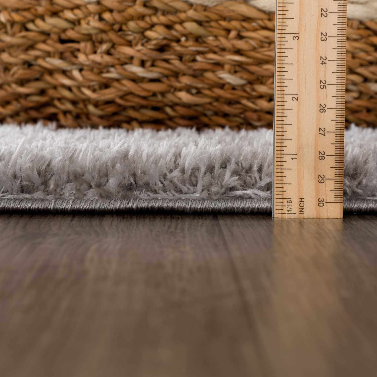 Indulge in Luxury with Hauteloom Heavenly Solid Light Gray Plush Rug