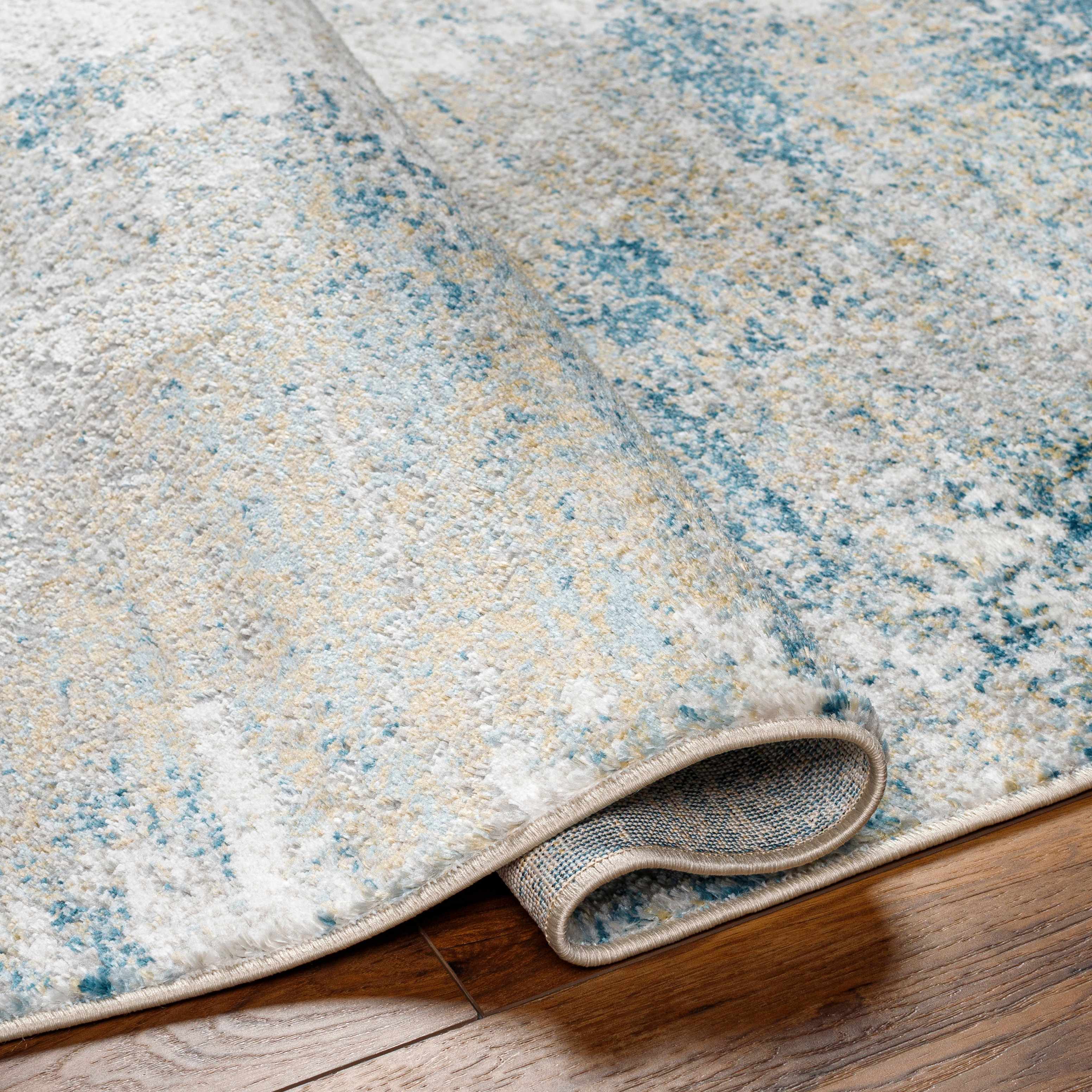 Exquisite Hauteloom Duval Blue Abstract Area Rug