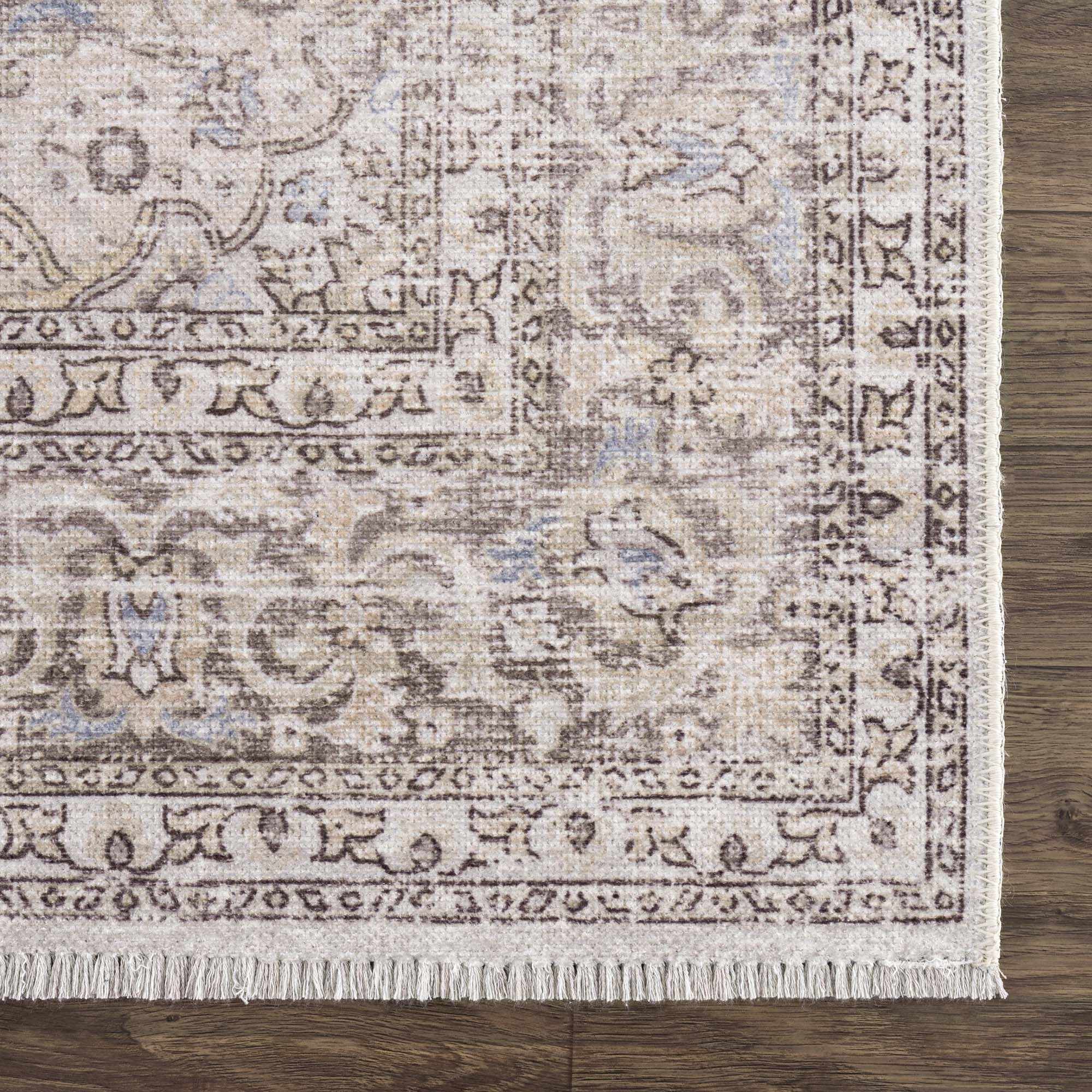 Hauteloom Cream Holi-2301 Washable Area Rug - The Perfect Choice for Your Home