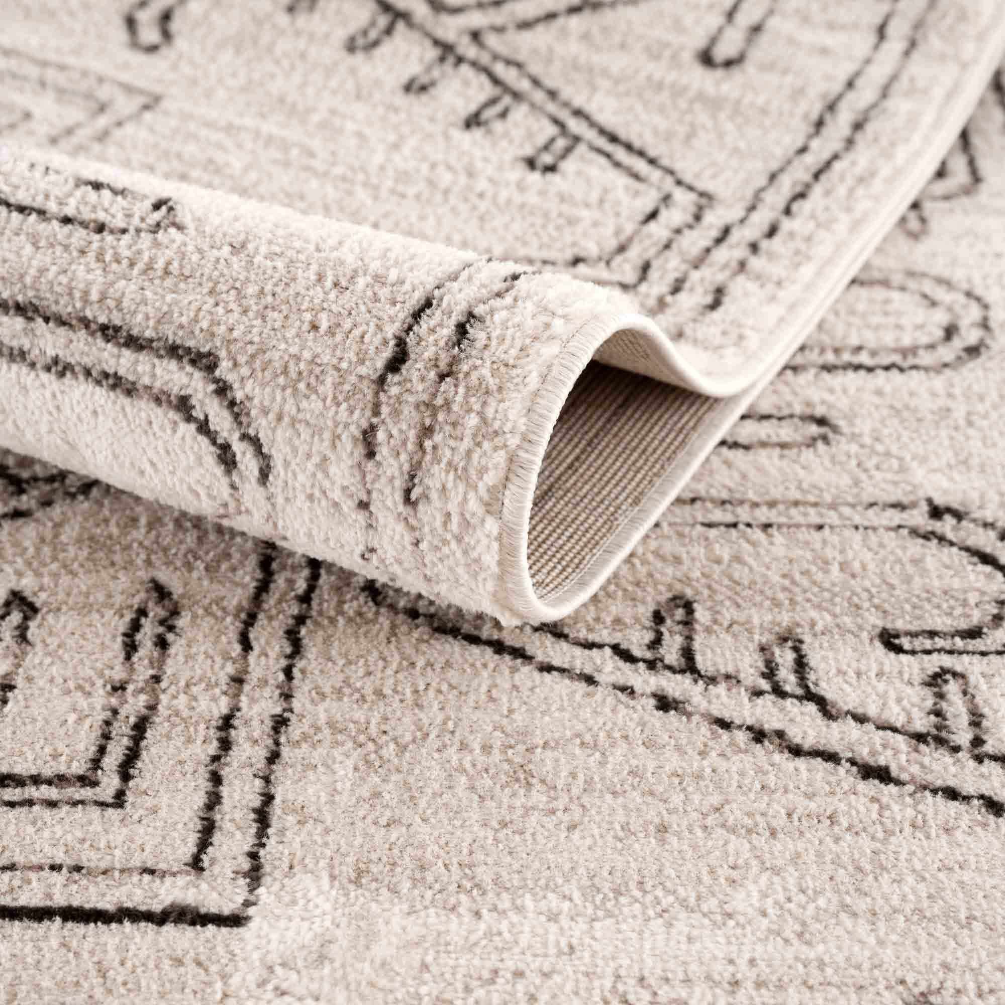 Hauteloom Divya Cream Tribal Rug - A Stunning Performance Piece