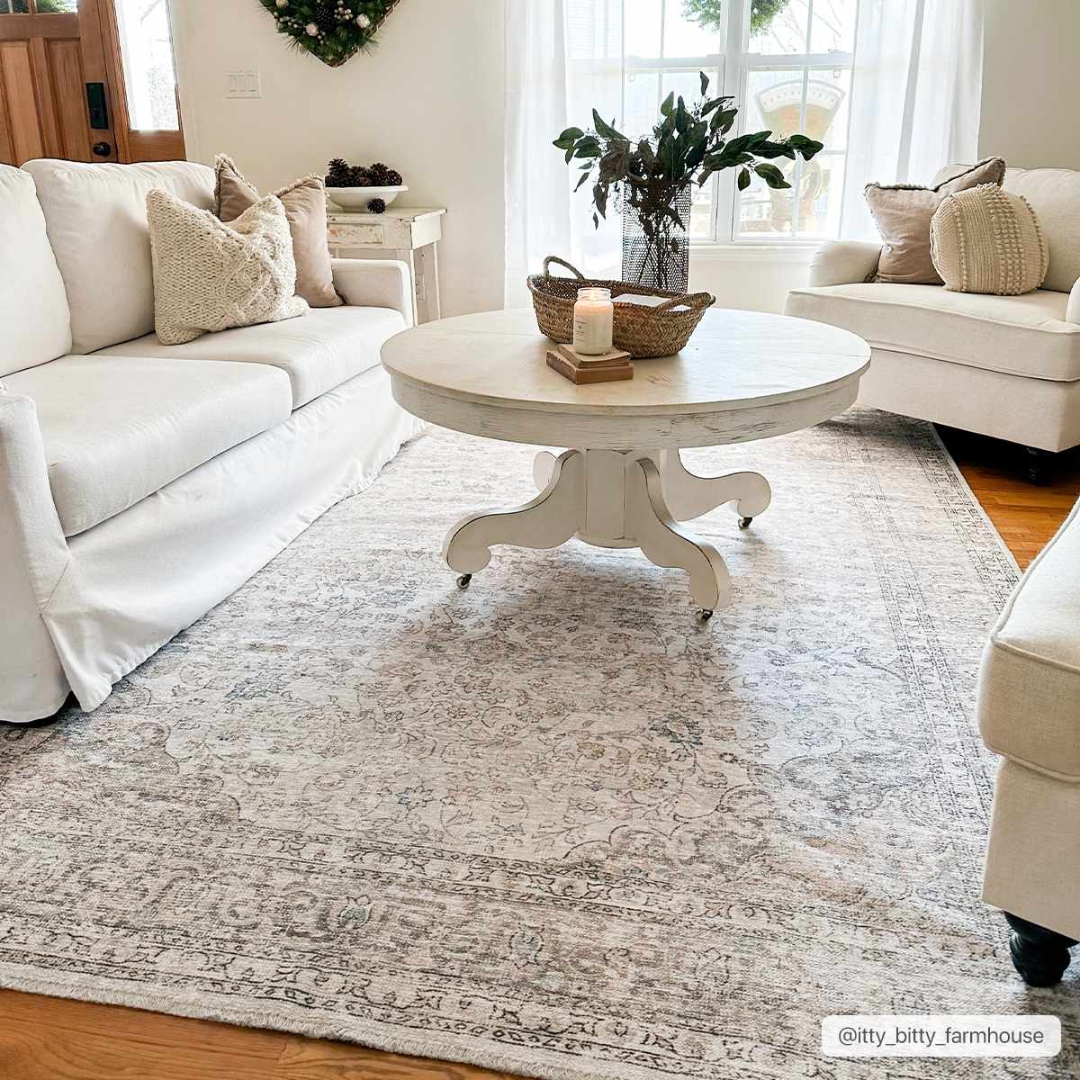 Hauteloom Cream Holi-2301 Washable Area Rug - The Perfect Choice for Your Home