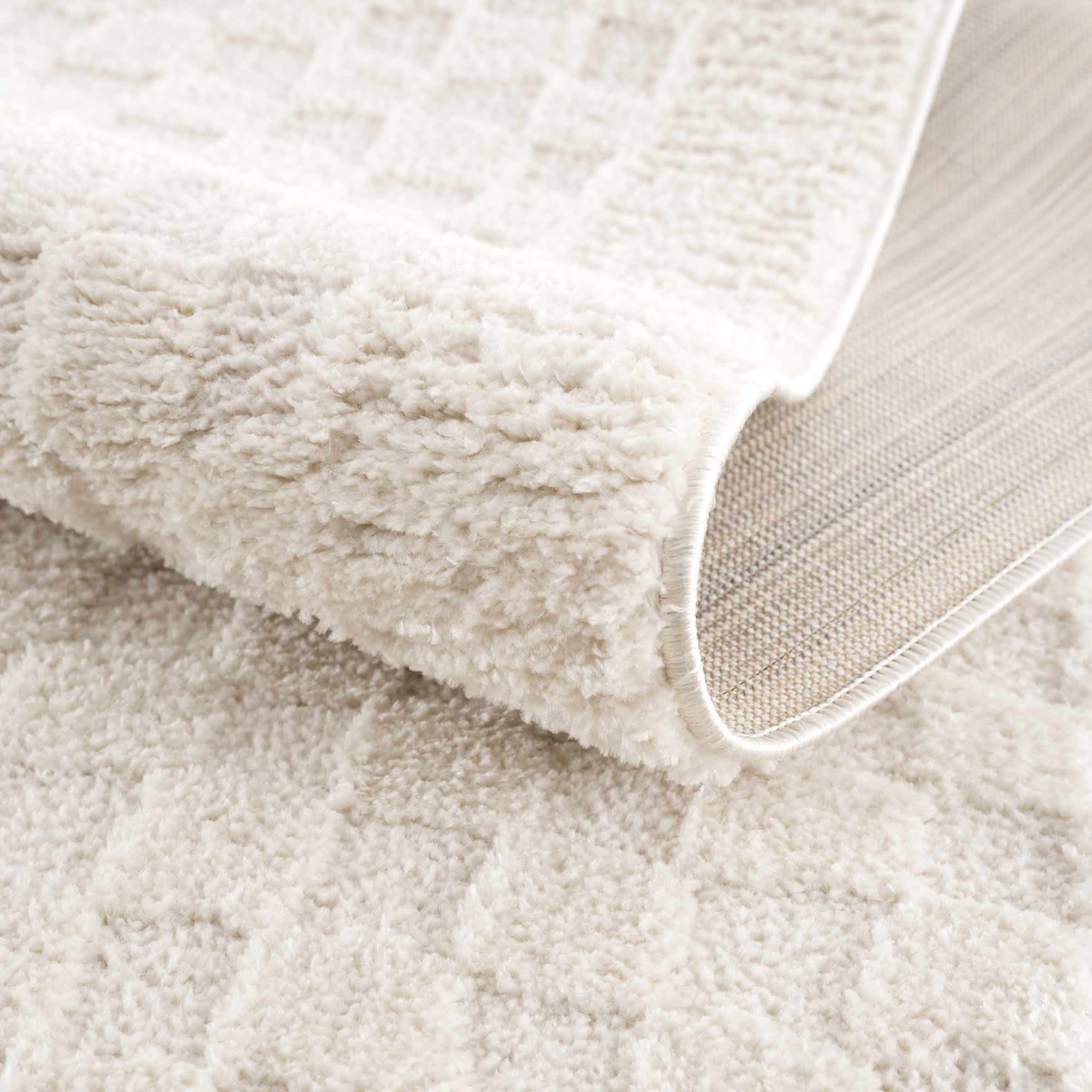 Luxurious Hauteloom Leryn Ivory Checkered Area Rug - Transform Your Space
