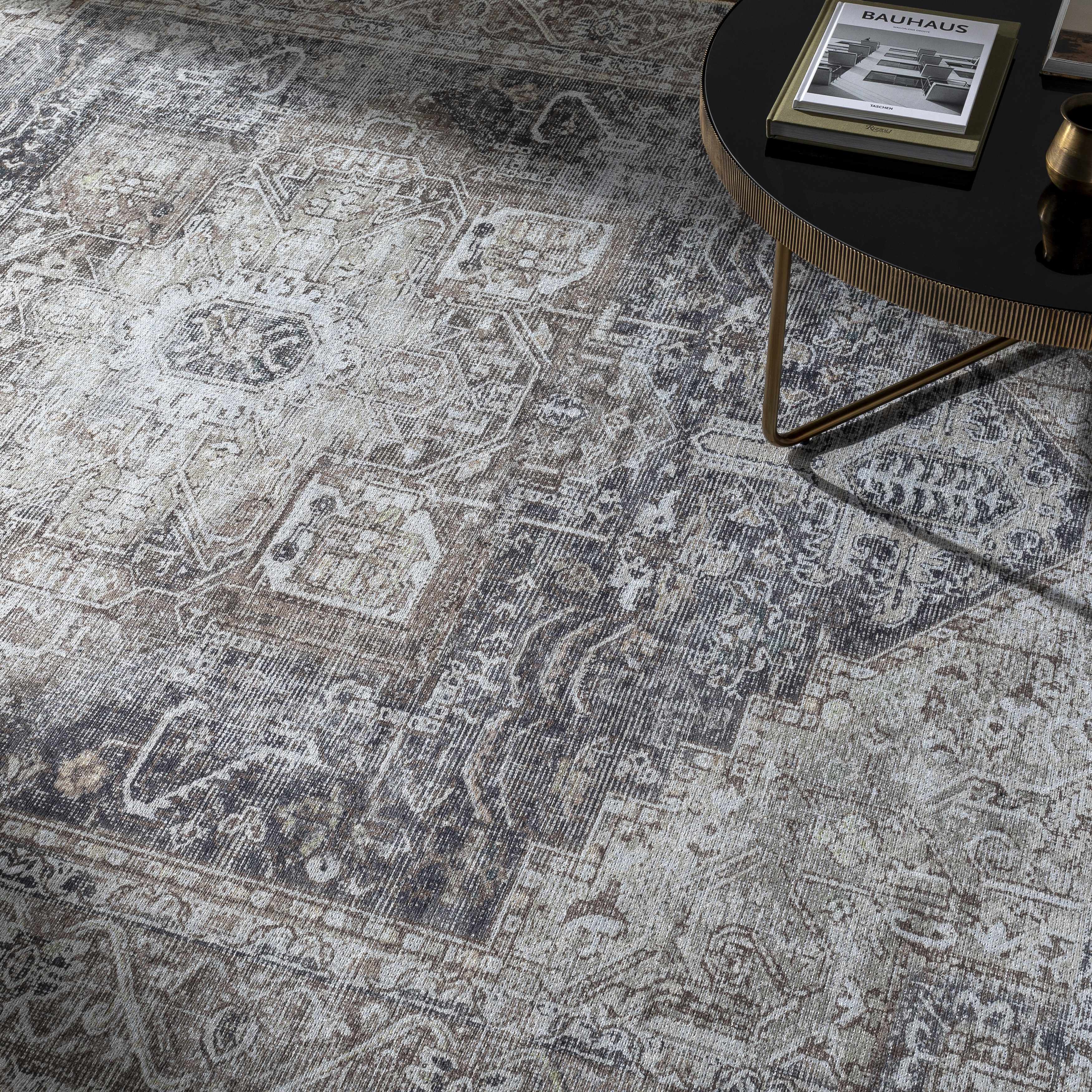 Hauteloom Beige Rosman Washable Rug - Elegance for Your Home