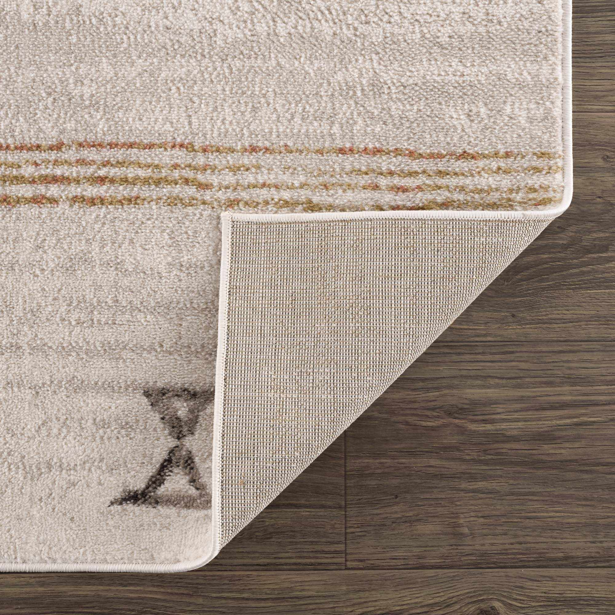 Elegant Hauteloom Deja Cream & Gold Area Rug