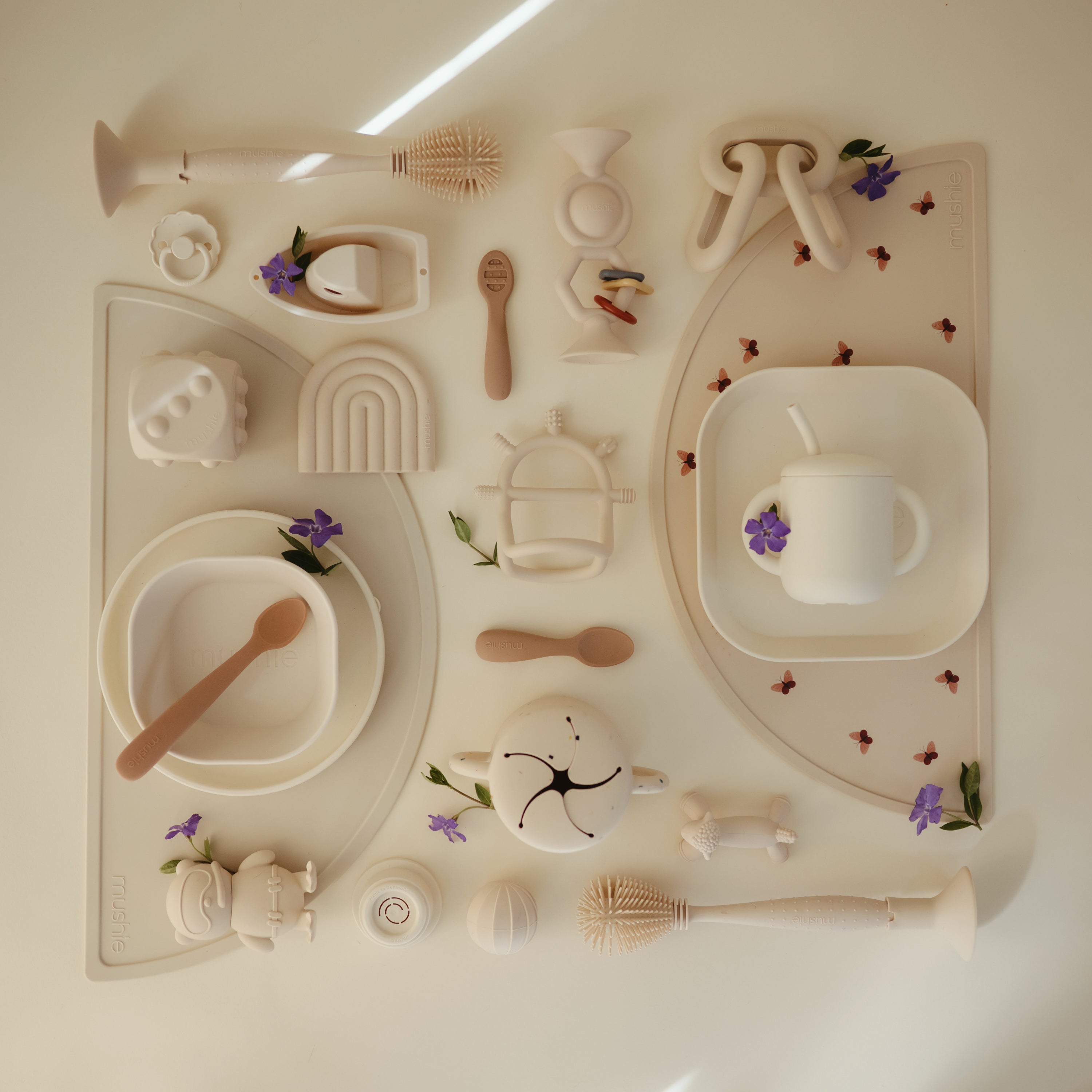 Mushie's Charming 2-Piece Square Dinnerware Set for Babies