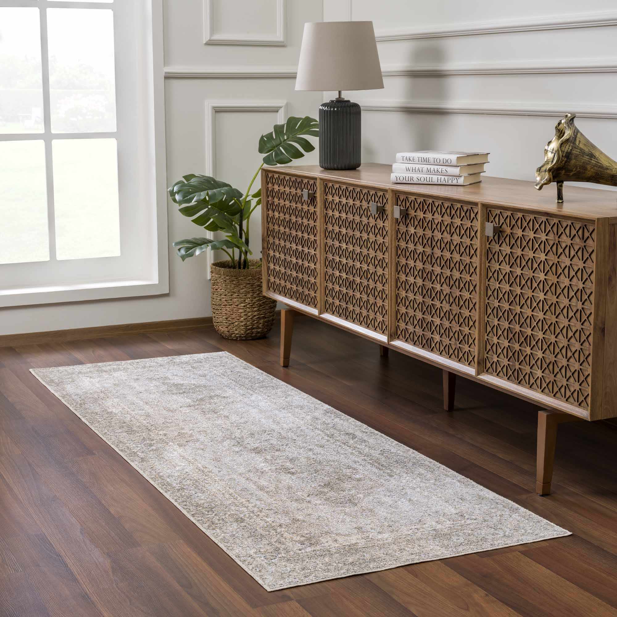 Gael Cream Washable Area Rug by Hauteloom - A Stylish and Practical Addition to Your Space